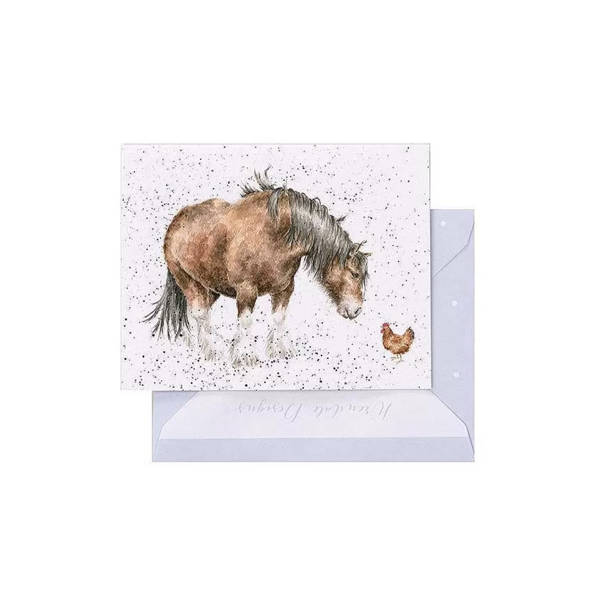 Gift Enclosure Cards>Wrendale Designs Farmyard Friends' Horse Enclosure Card