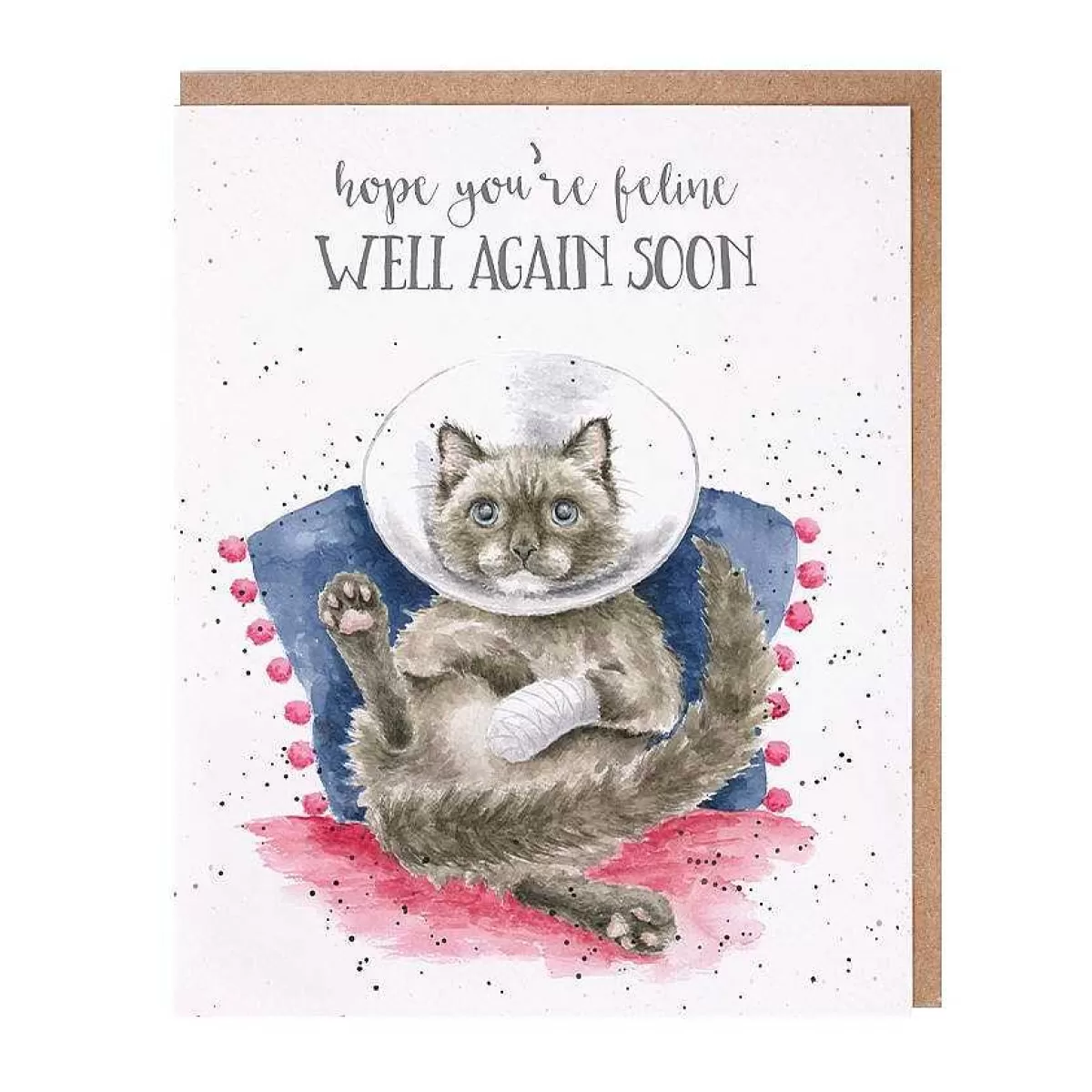 Other Occasions>Wrendale Designs Feline Well Again Soon' Cat Get Well Card