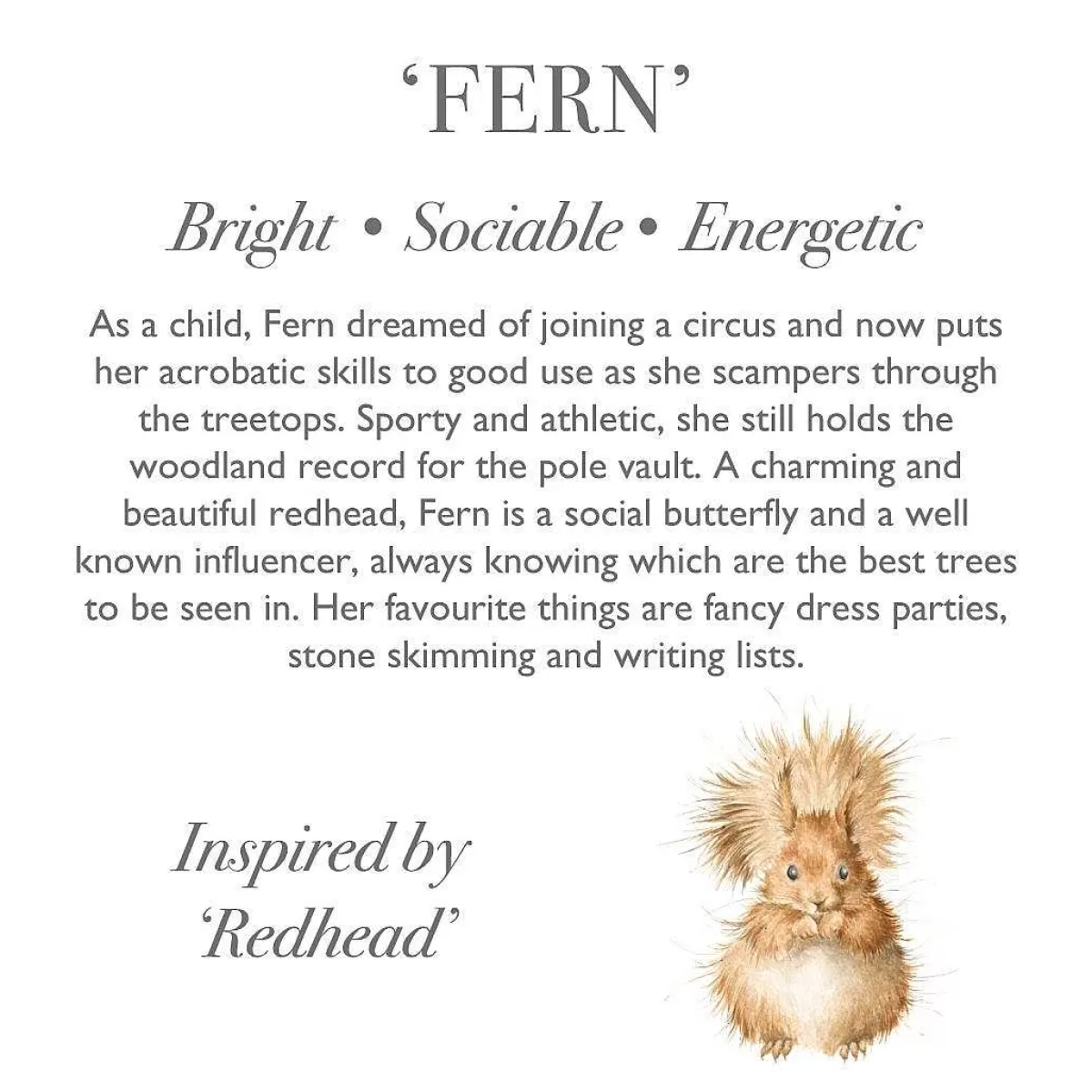 Plush Toy Collection>Wrendale Designs Fern' Squirrel Character