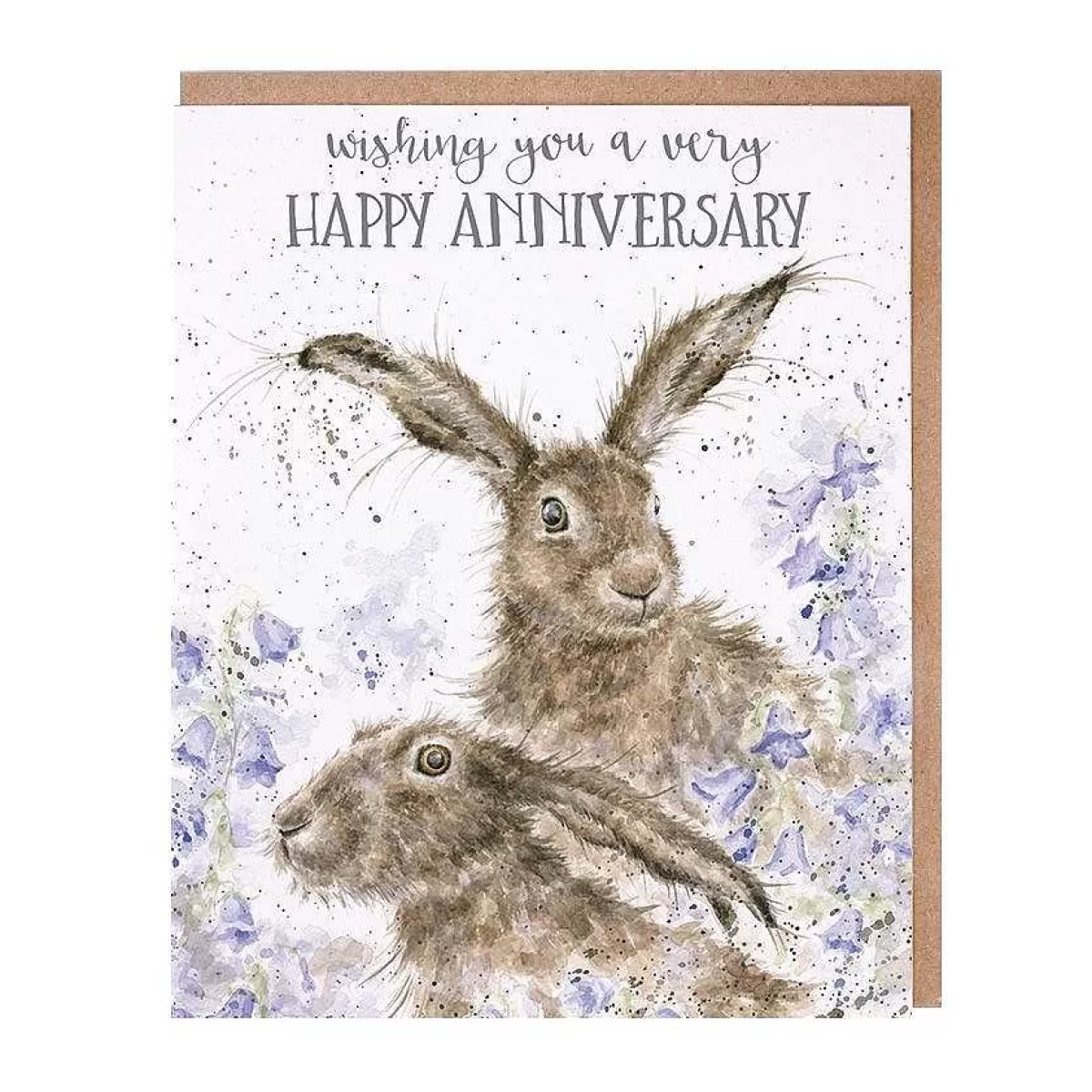 Anniversary>Wrendale Designs Field Of Flowers' Hare Anniversary Card