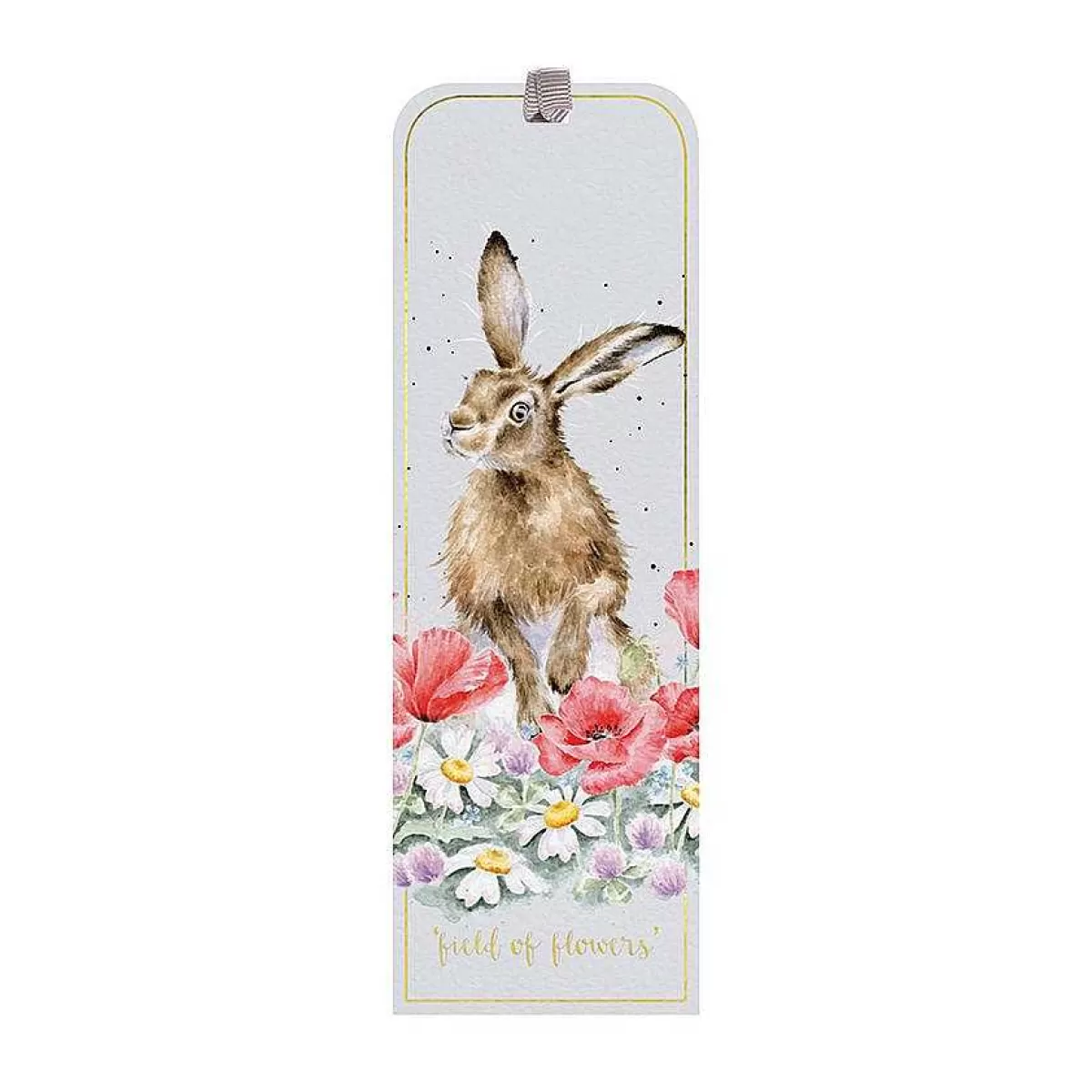 Bookmarks>Wrendale Designs Field Of Flowers' Hare Bookmark