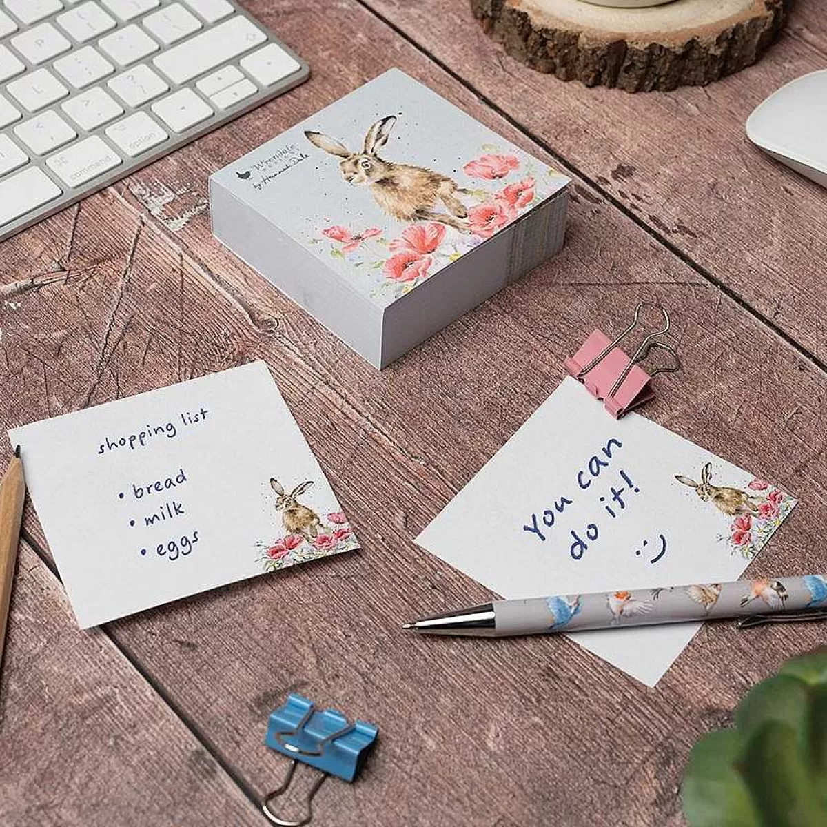 Other Desk Accessories>Wrendale Designs Field Of Flowers' Hare Sticky Notes