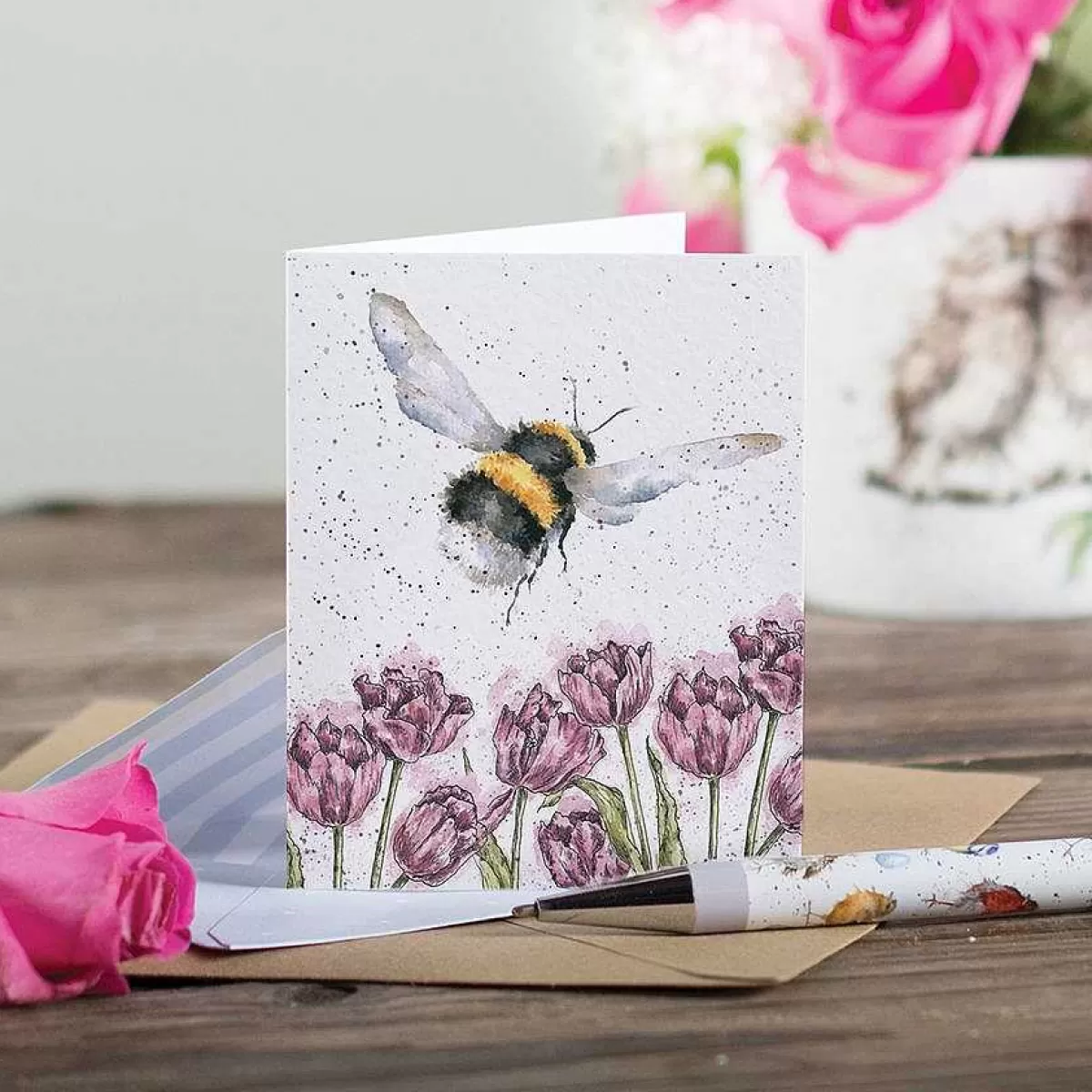 Gift Enclosure Cards>Wrendale Designs Flight Of The Bumblebee' Bee Enclosure Card