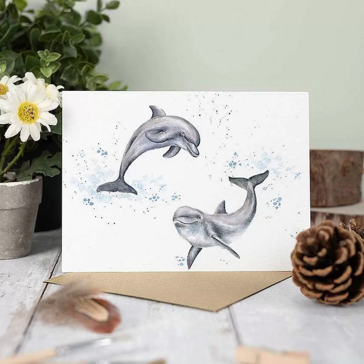 The Zoology Collection>Wrendale Designs Flippin Around' Dolphin Card