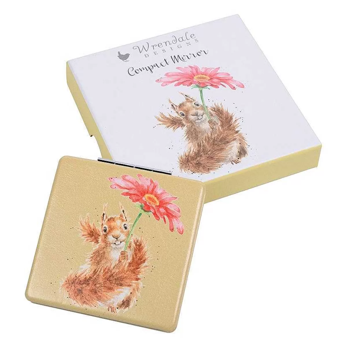 Compact Mirrors>Wrendale Designs Flowers Come After Rain' Squirrel Compact Mirror