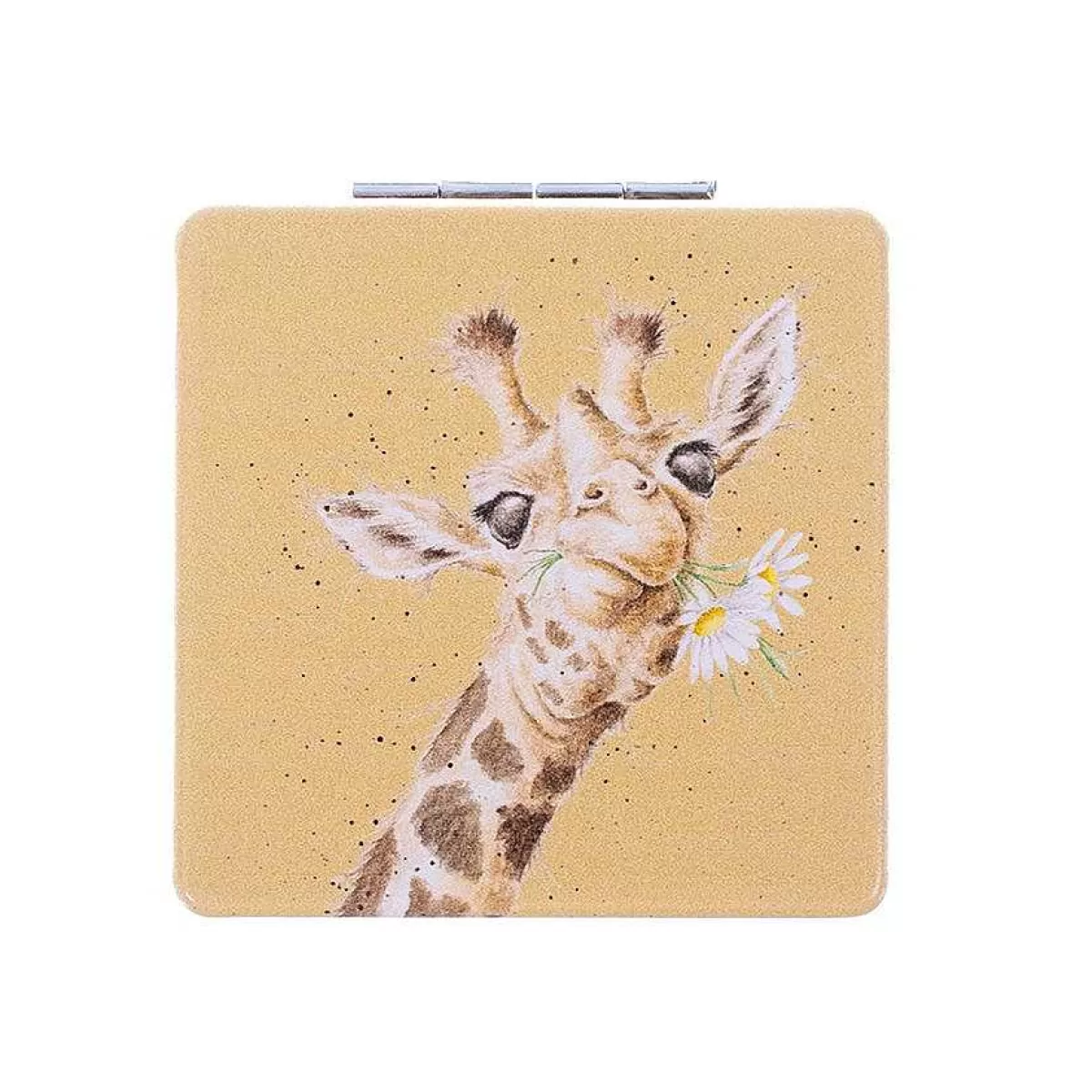 Compact Mirrors>Wrendale Designs Flowers' Giraffe Compact Mirror