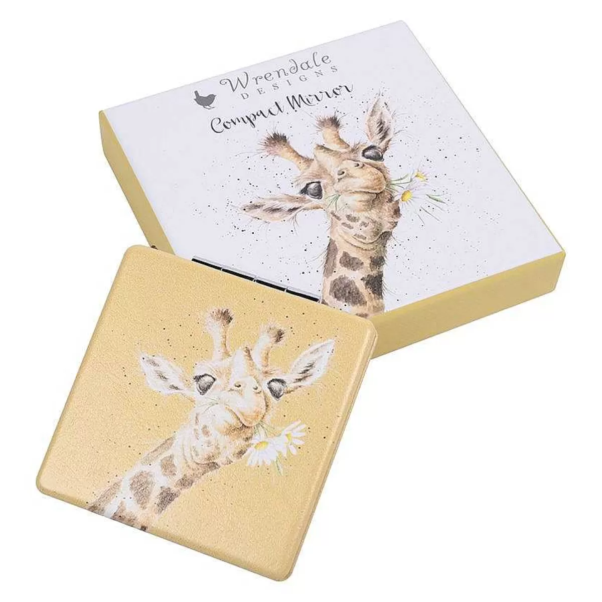 Compact Mirrors>Wrendale Designs Flowers' Giraffe Compact Mirror