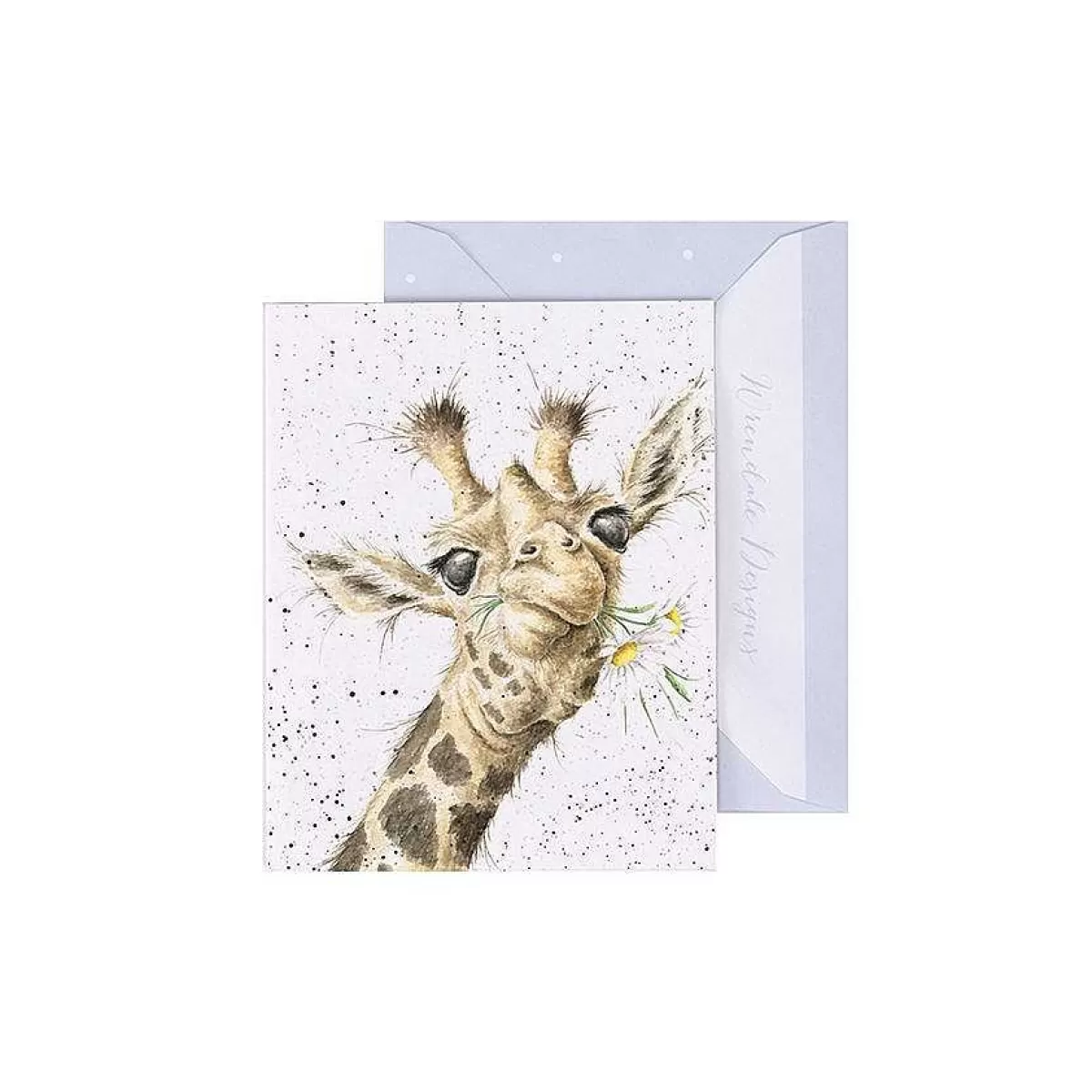 Gift Enclosure Cards>Wrendale Designs Flowers' Giraffe Enclosure Card