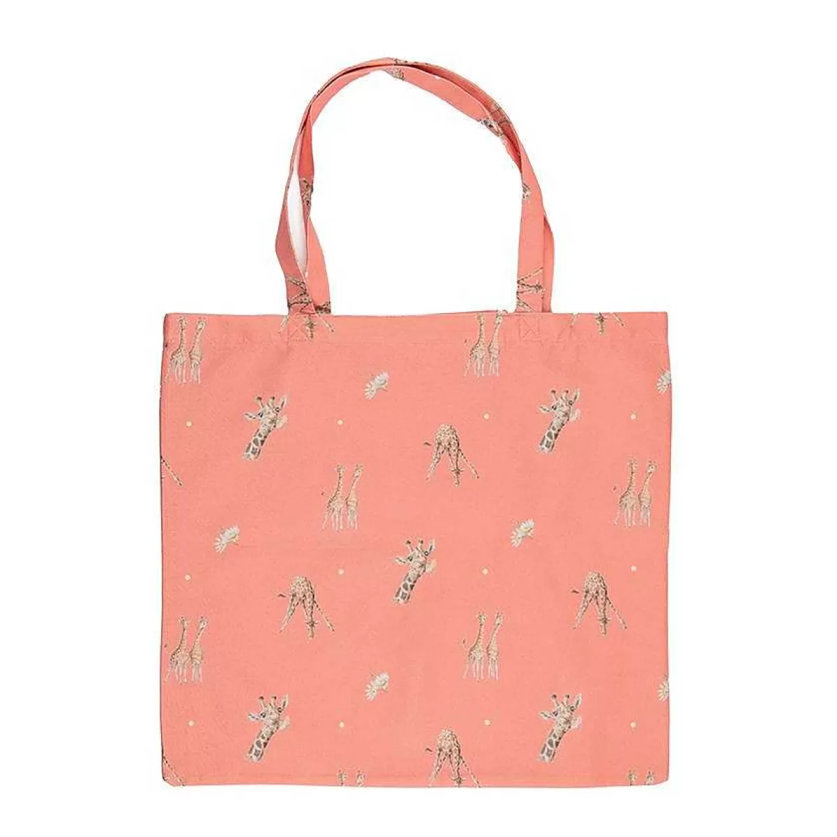 Canvas & Foldable Shopping Bags>Wrendale Designs Flowers' Giraffe Foldable Shopper Bag