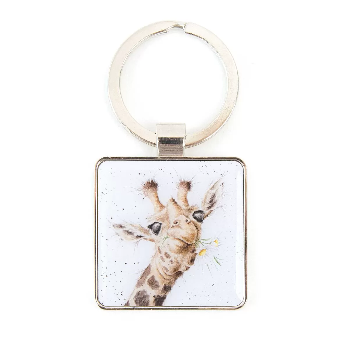 Keychains>Wrendale Designs Flowers' Giraffe Keychain