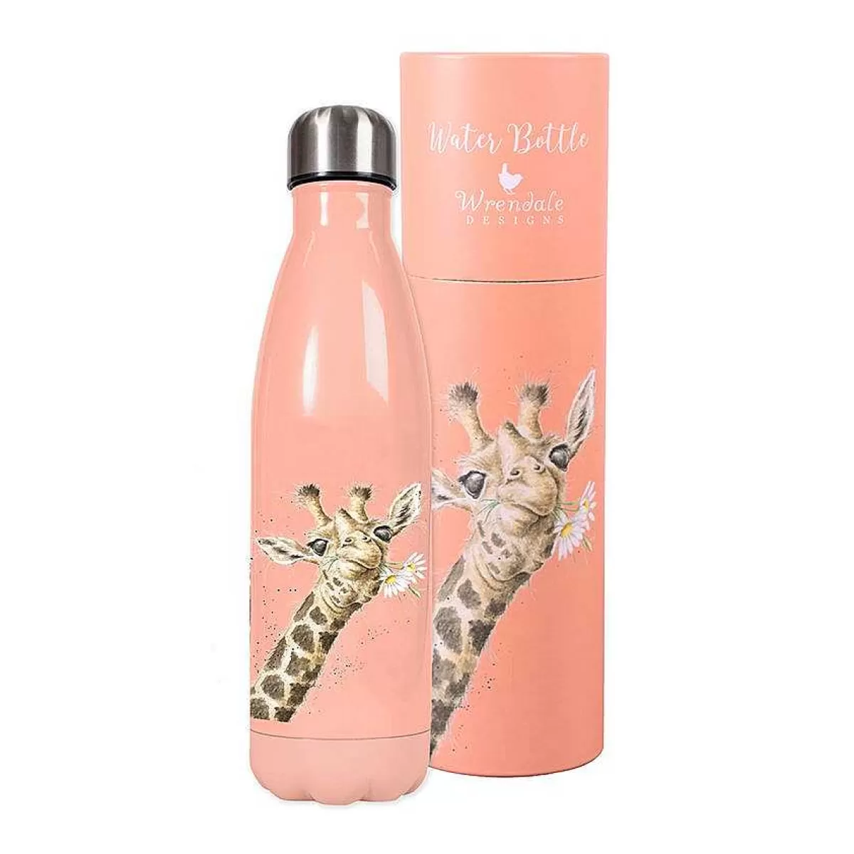 Water Bottles>Wrendale Designs Flowers' Giraffe Water Bottle