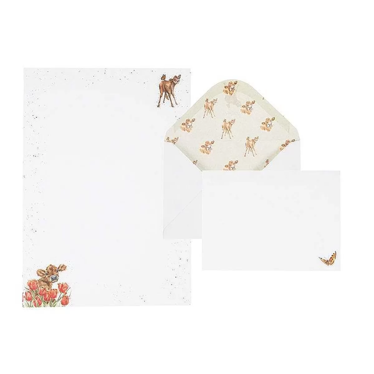 Letter Writing Sets>Wrendale Designs Flutterly Fabulous' Cow Letter Writing Set