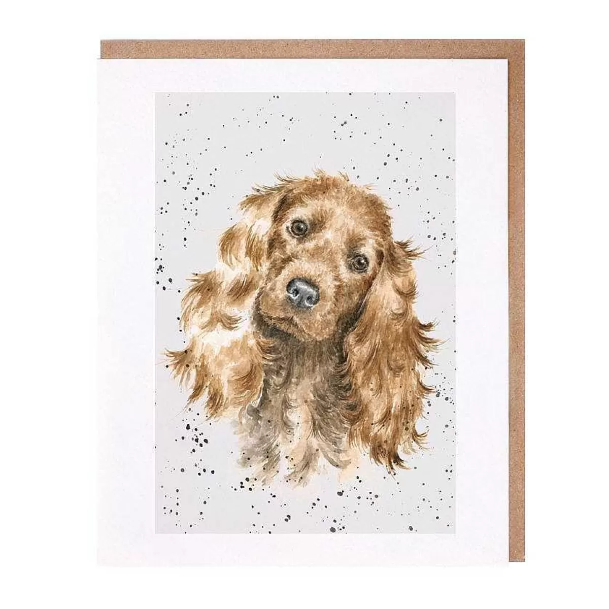 Dog Cards>Wrendale Designs Fudge' Buff Cocker Spaniel Card