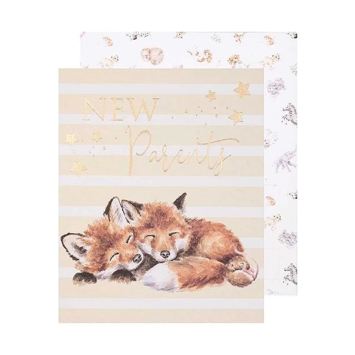 New Baby>Wrendale Designs Furever Family' Fox Card