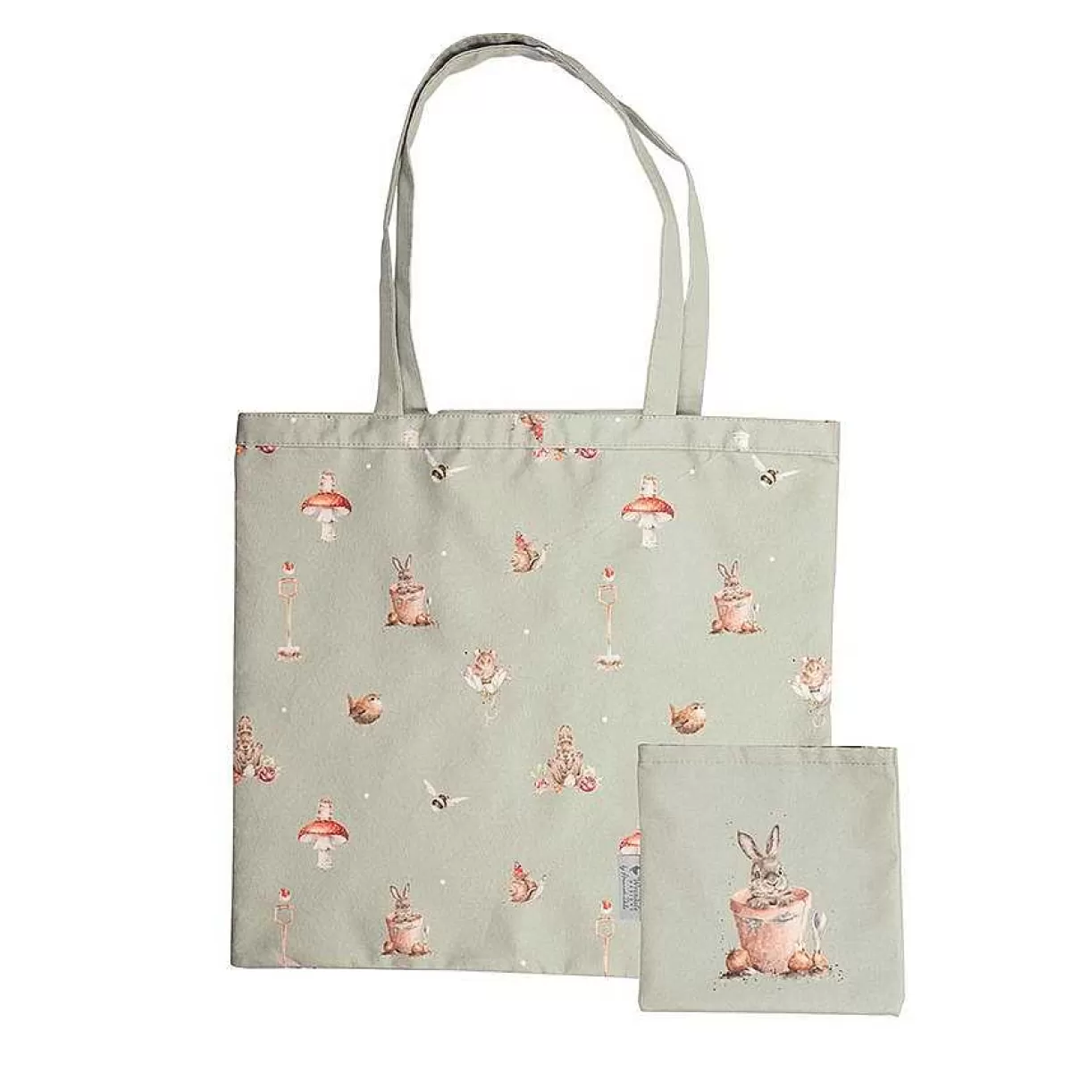 Canvas & Foldable Shopping Bags>Wrendale Designs Garden Friends' Rabbit Foldable Shopper Bag