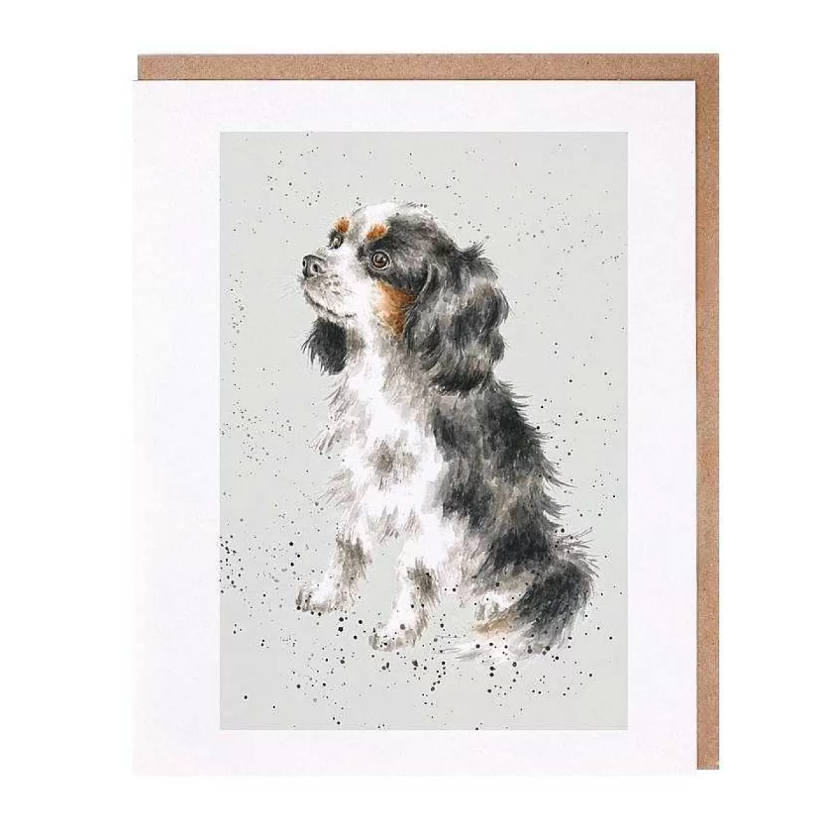 Dog Cards>Wrendale Designs George' King Charles Cavalier Card