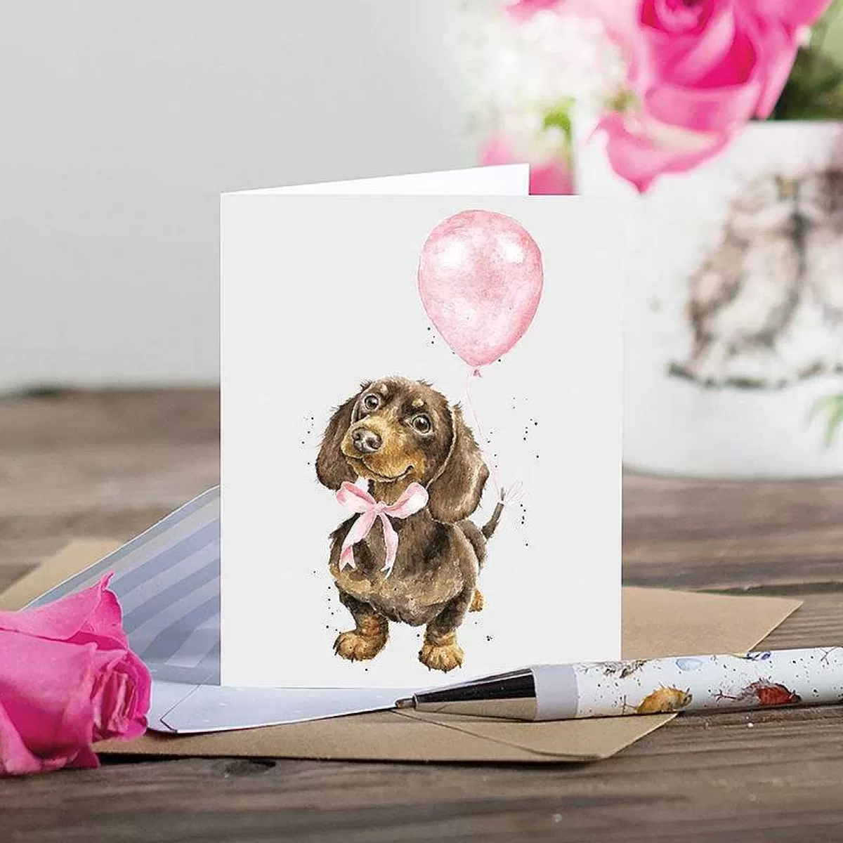 Gift Enclosure Cards>Wrendale Designs Girl Sausage' Dachshund Enclosure Card