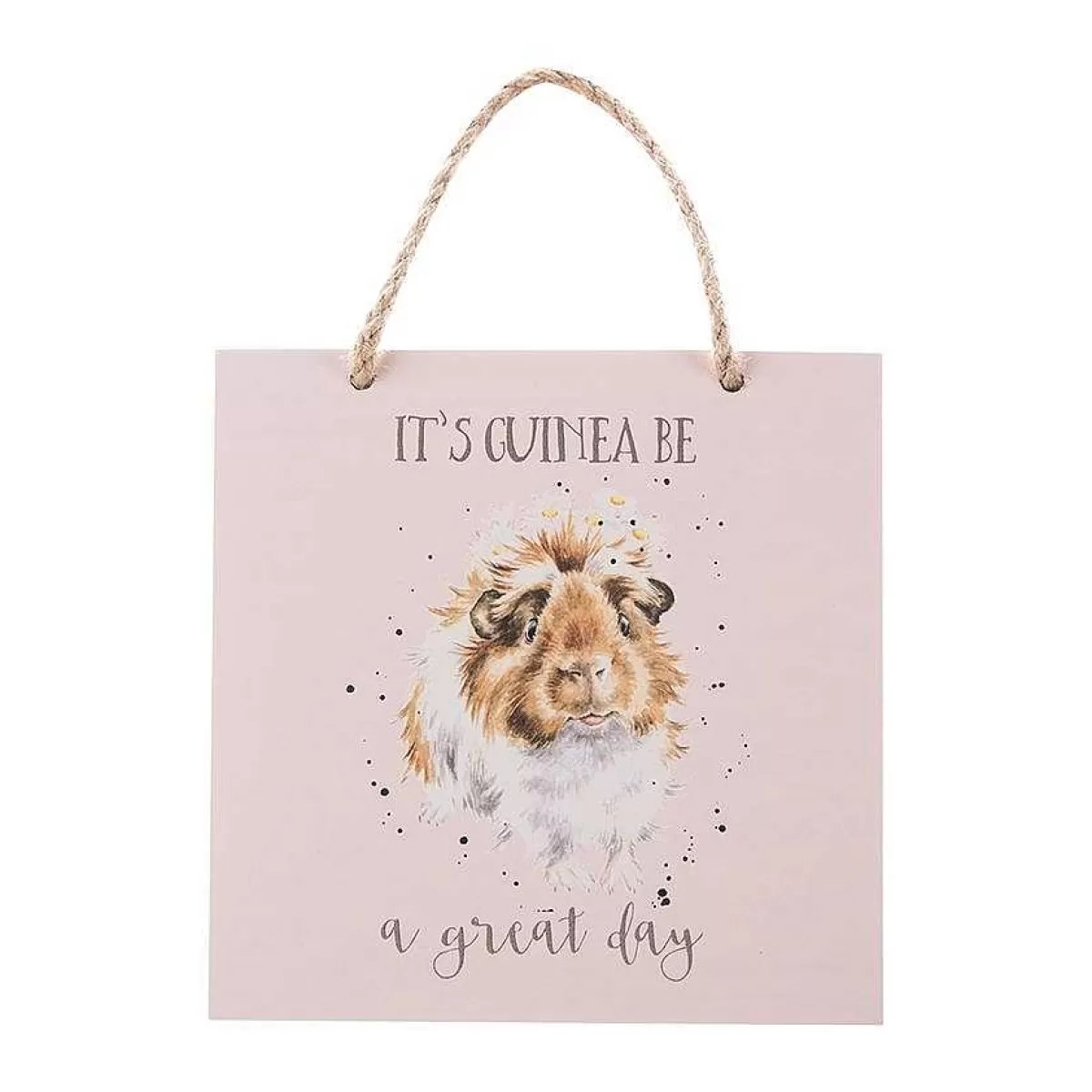 Gifts For New Home Movers>Wrendale Designs Guinea Be A Great Day' Guinea Pig Wooden Plaque