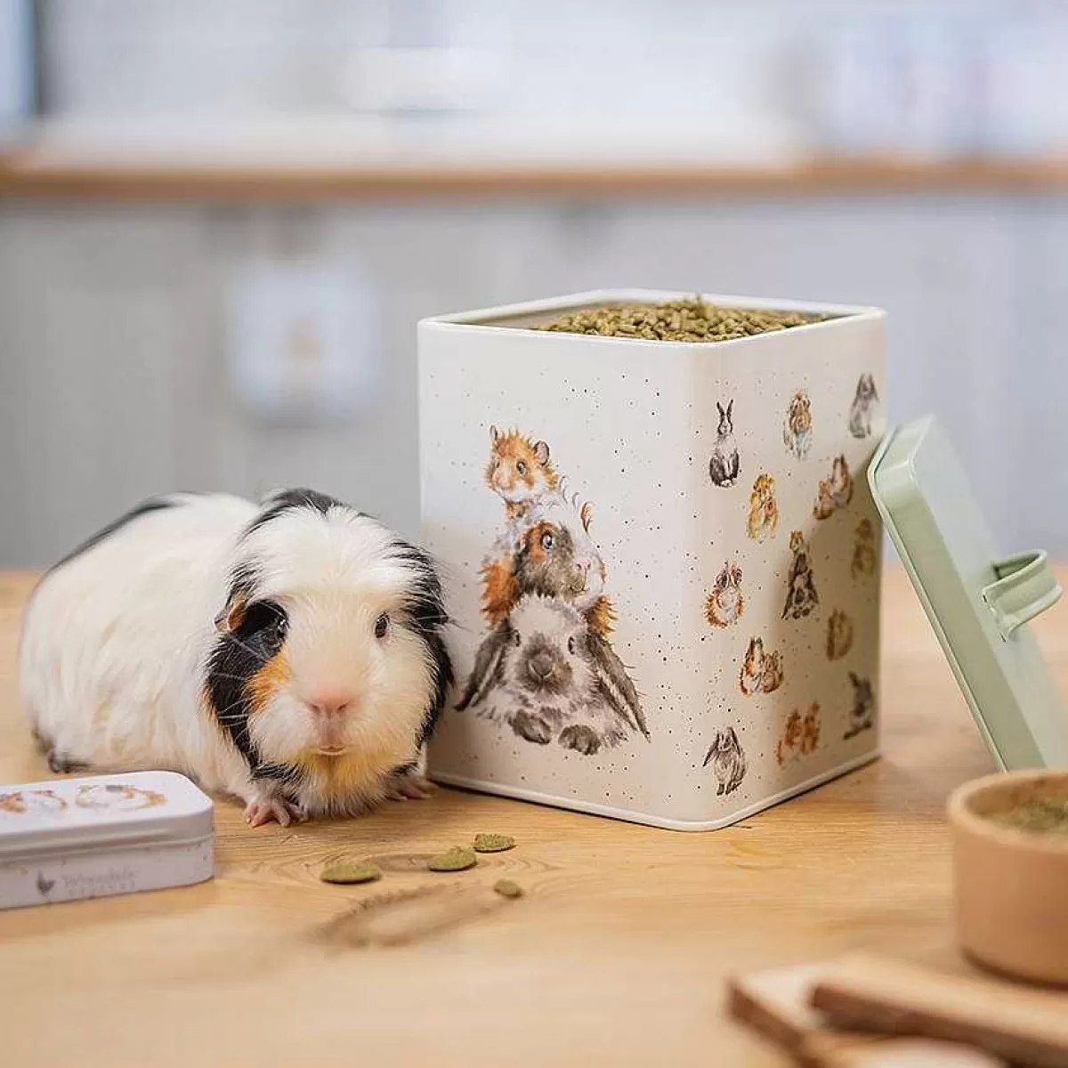 Pet Tinware>Wrendale Designs Guinea Pig And Rabbit Treat Tin