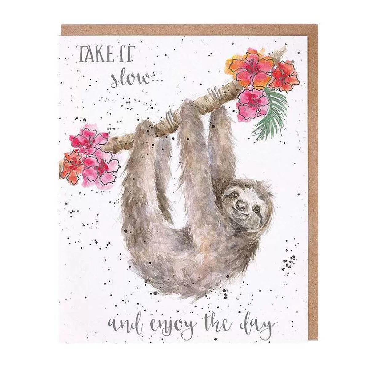 The Zoology Collection>Wrendale Designs Hanging Around' Sloth Card