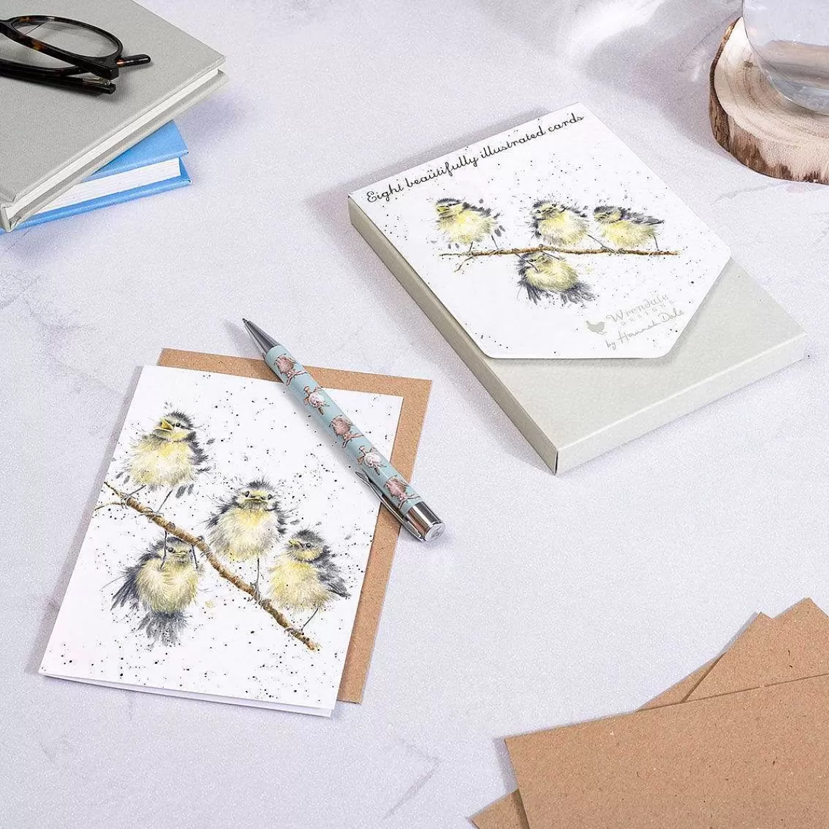 Notecards & Memo Blocks>Wrendale Designs Hanging Out' Bird Notecard Set