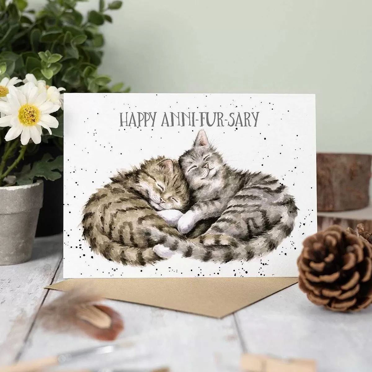 Anniversary>Wrendale Designs Happy Anni-Fur-Sary' Cat Anniversary Card