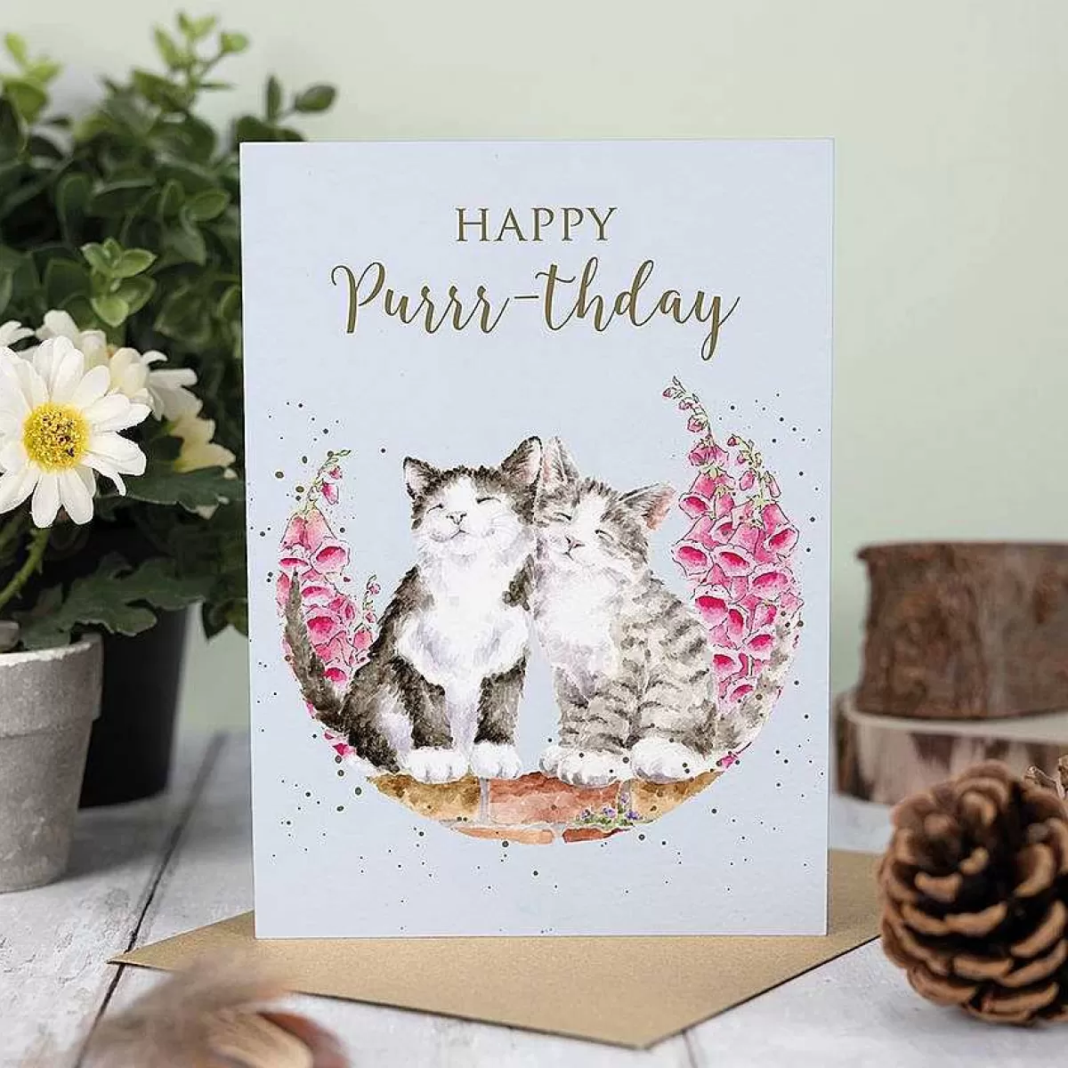 Birthday>Wrendale Designs Happy Purrr-Thday' Cat Birthday Card