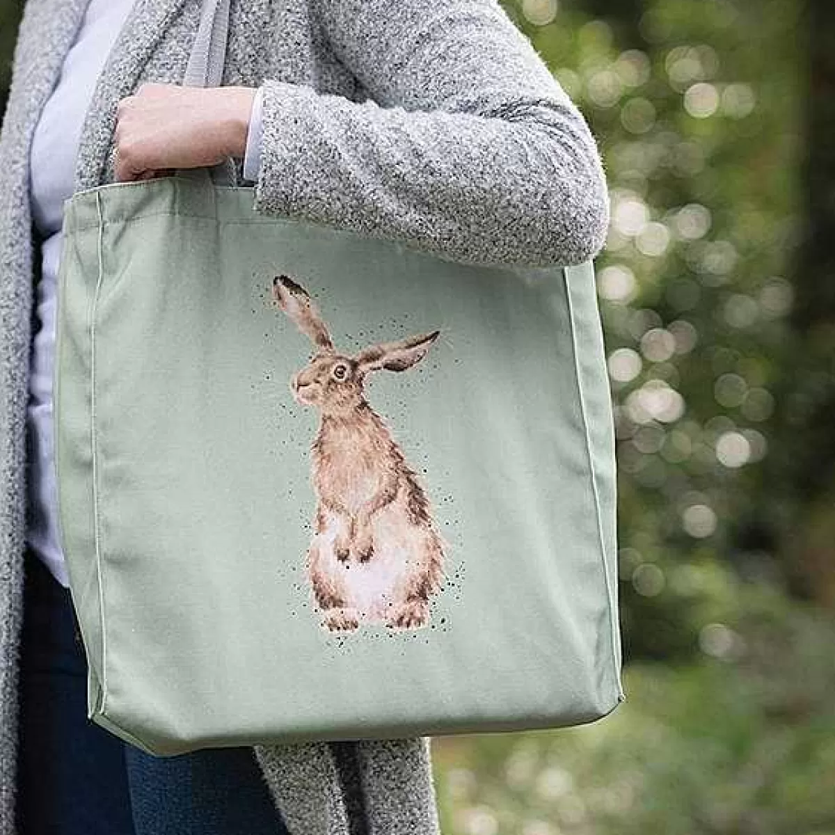 Canvas & Foldable Shopping Bags>Wrendale Designs Hare And The Bee' Hare Canvas Bag