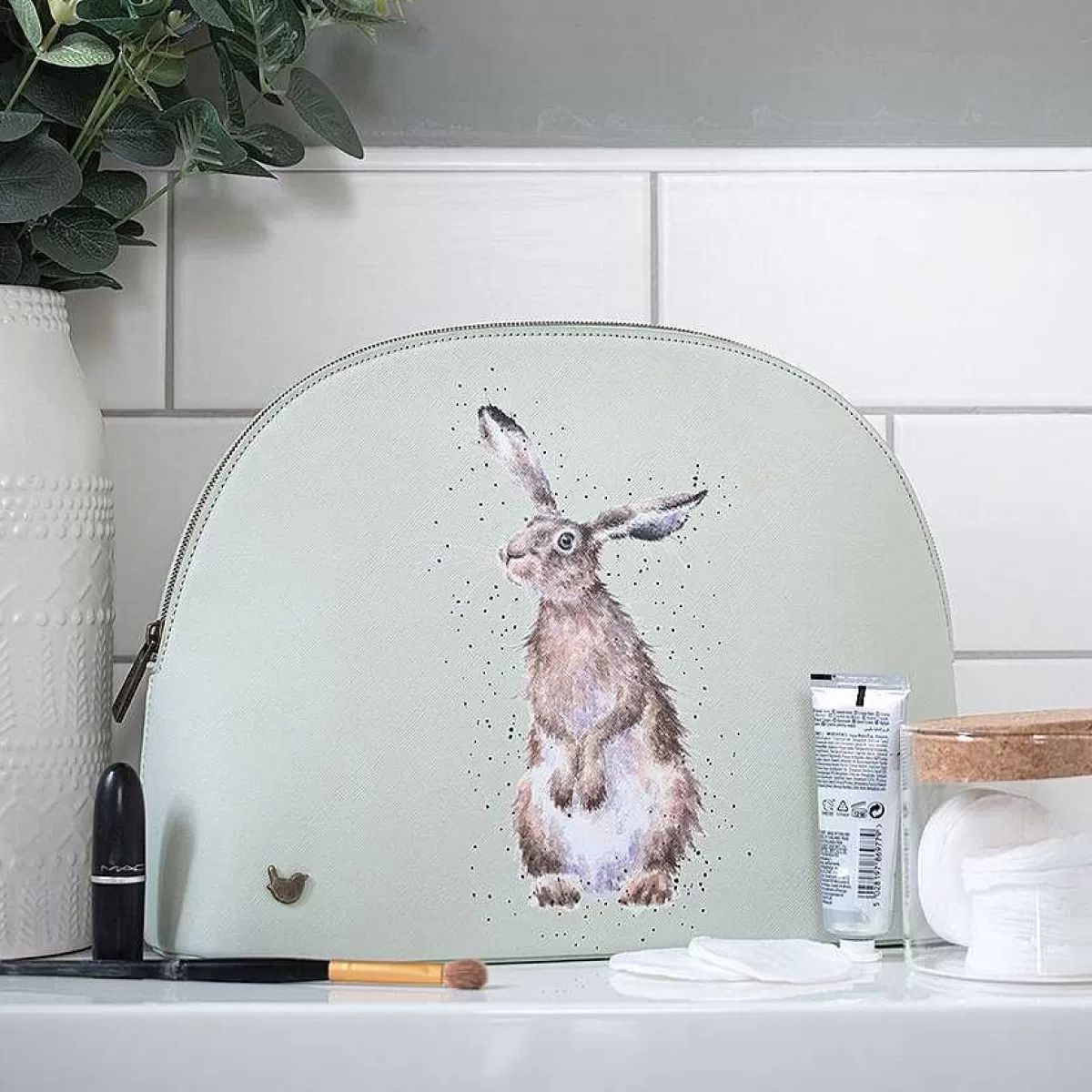 Cosmetic Bags>Wrendale Designs Hare And The Bee' Hare Large Cosmetic Bag