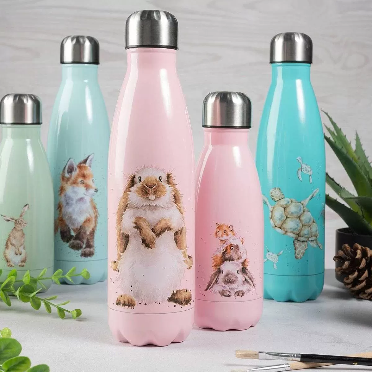 Water Bottles>Wrendale Designs Hare And The Bee' Hare Small Water Bottle