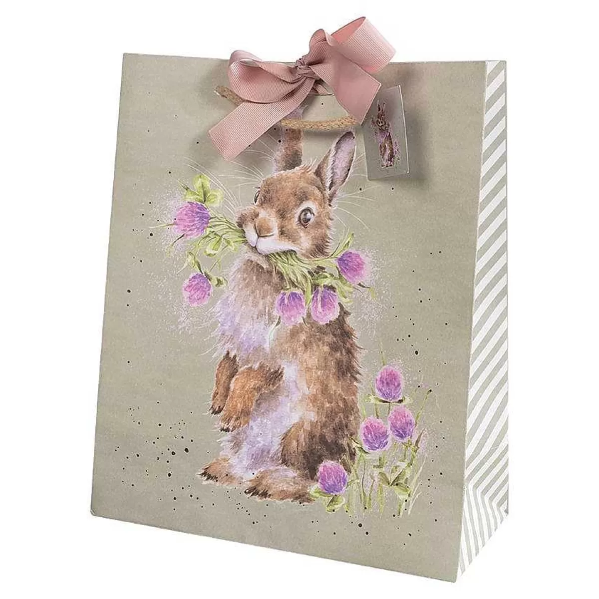 Gift Bags>Wrendale Designs Head Clover Heels' Rabbit Large Gift Bag