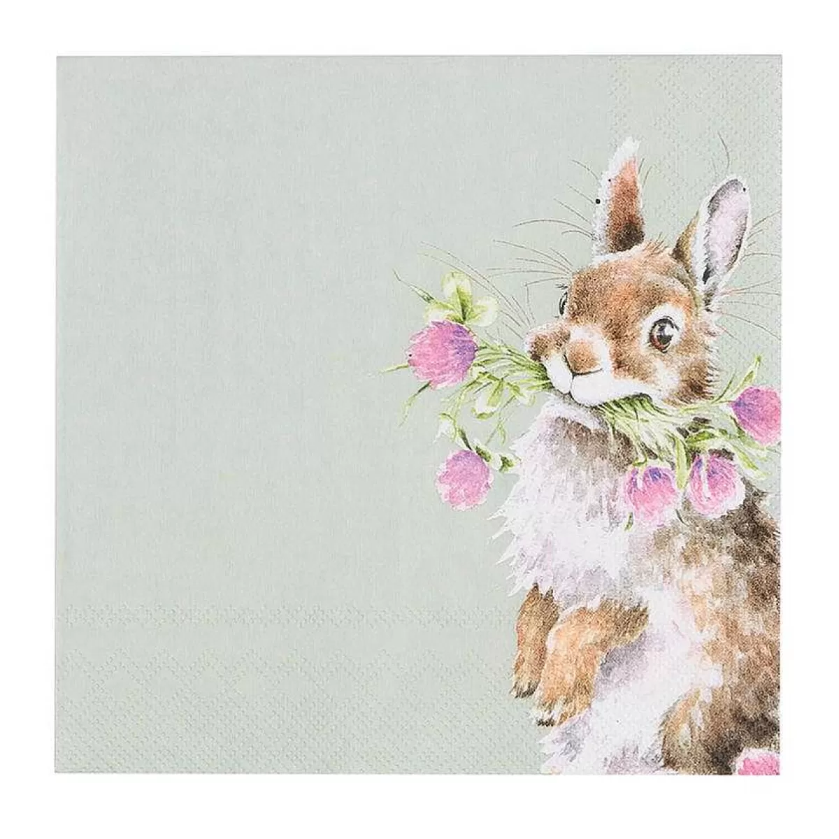 Napkins>Wrendale Designs Head Clover Heels' Rabbit Lunch Napkin