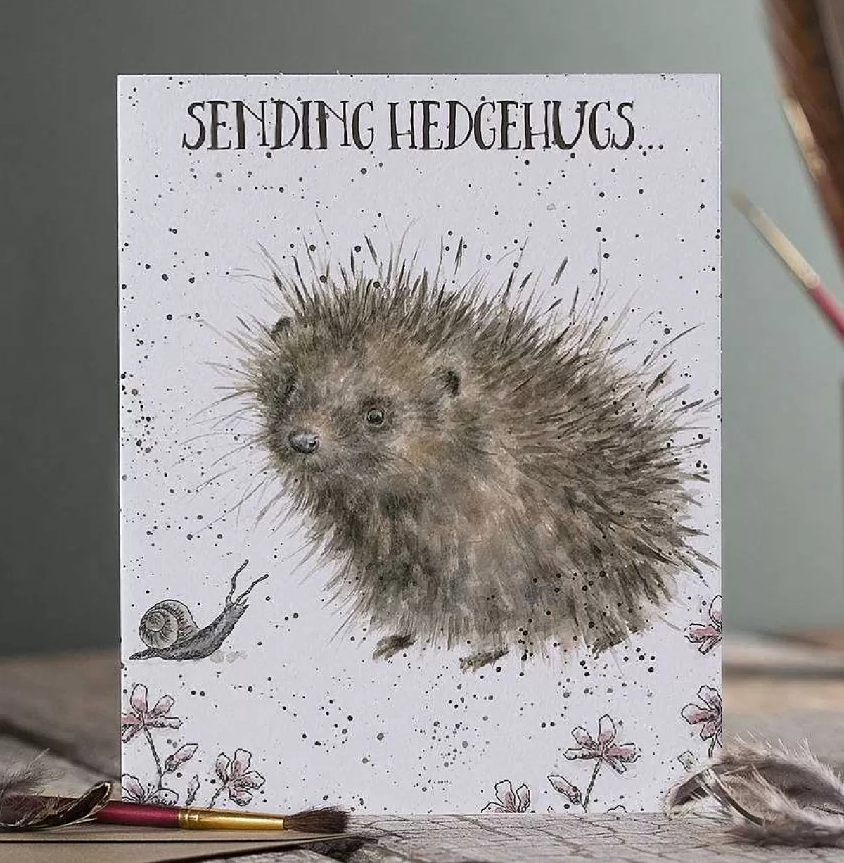 Just To Say>Wrendale Designs Hedgehugs' Hedgehog Card