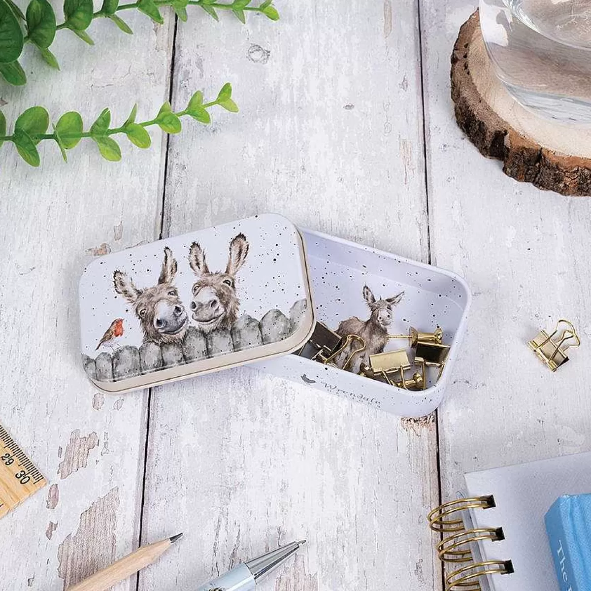 Mini Gift Tins>Wrendale Designs Hee Haw' Donkey Mini Gift Tin