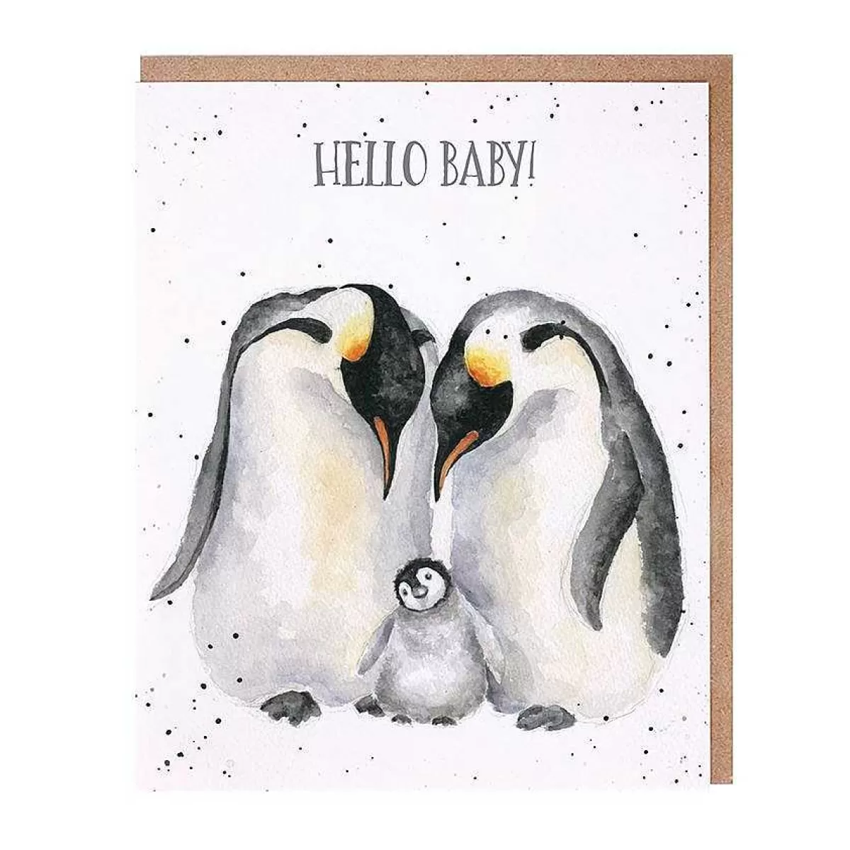 New Baby>Wrendale Designs Hello Baby' Penguin New Baby Card