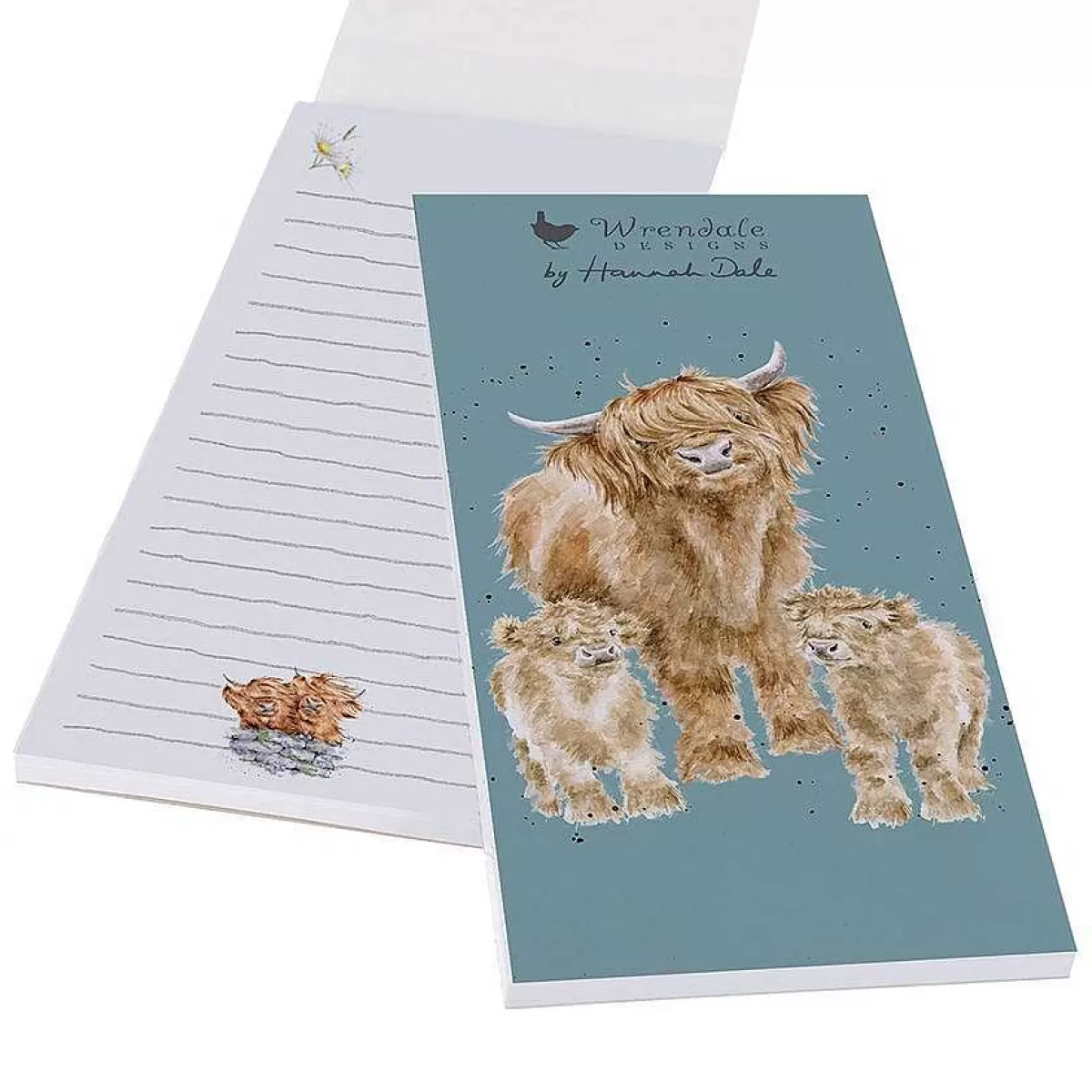 Magnetic Shopping Pads>Wrendale Designs Highland Wishes' Highland Cow Shopping Pad