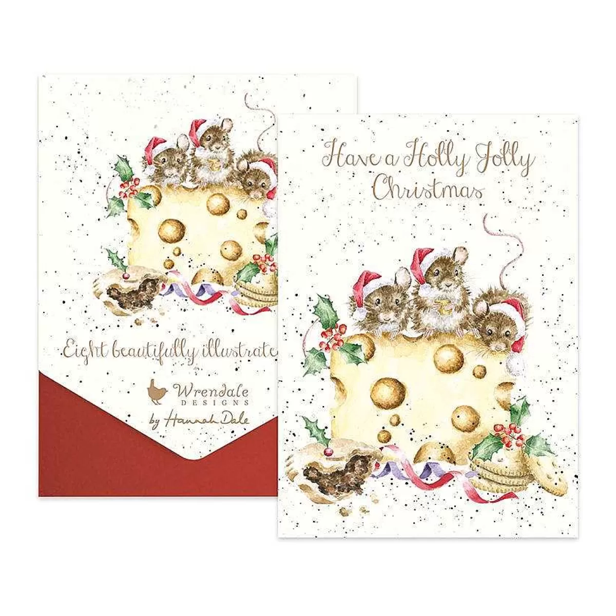 Boxed Christmas Cards>Wrendale Designs Holly Jolly Christmas' Mouse Card Pack