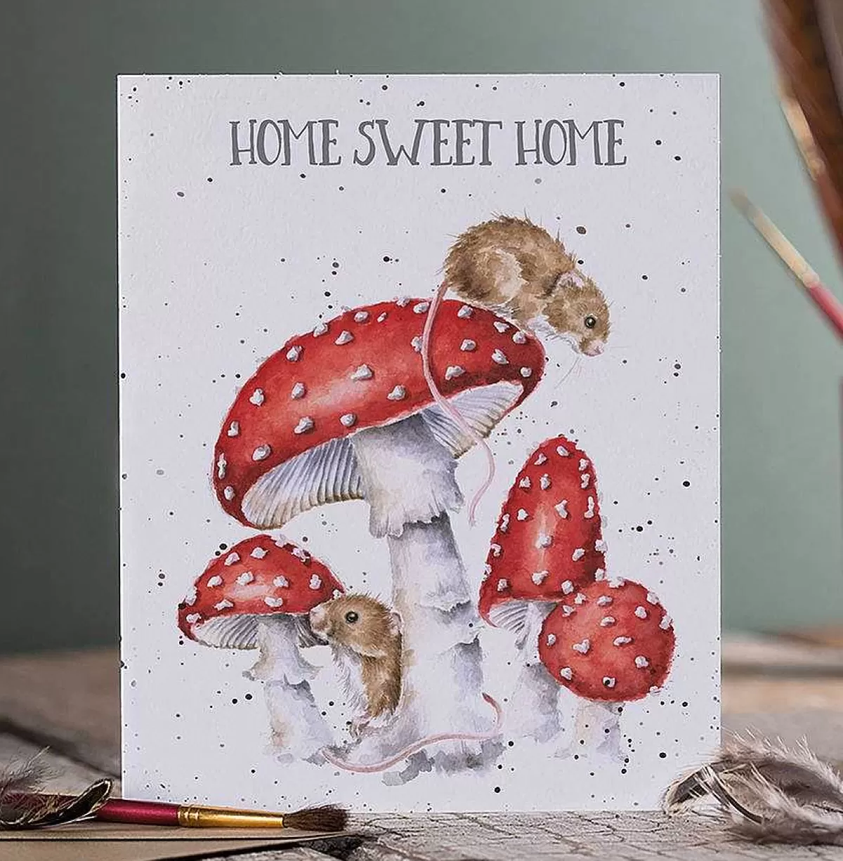 New Home>Wrendale Designs Home Sweet Home' Mouse New Home Card