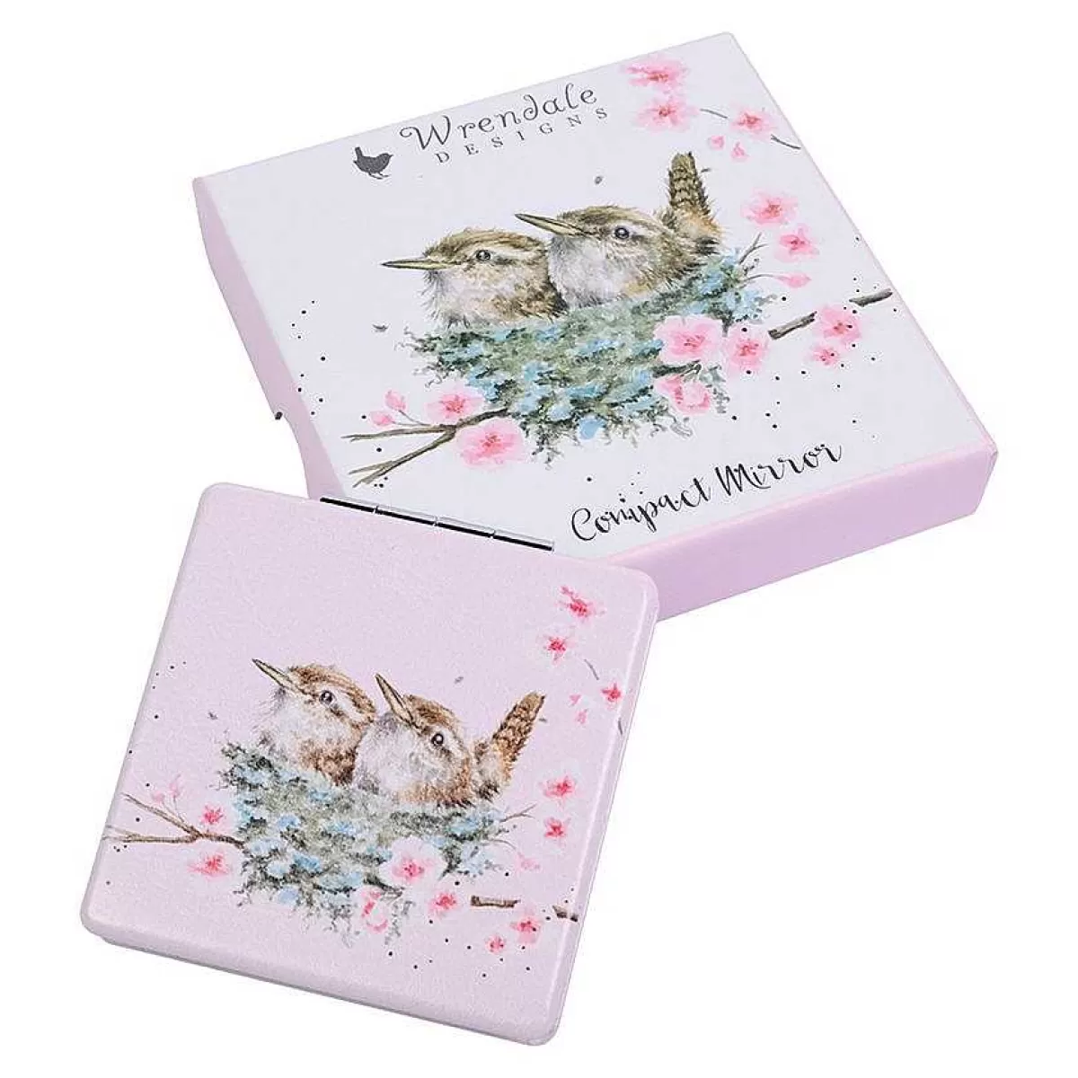 Compact Mirrors>Wrendale Designs Home Tweet Home' Wren Compact Mirror