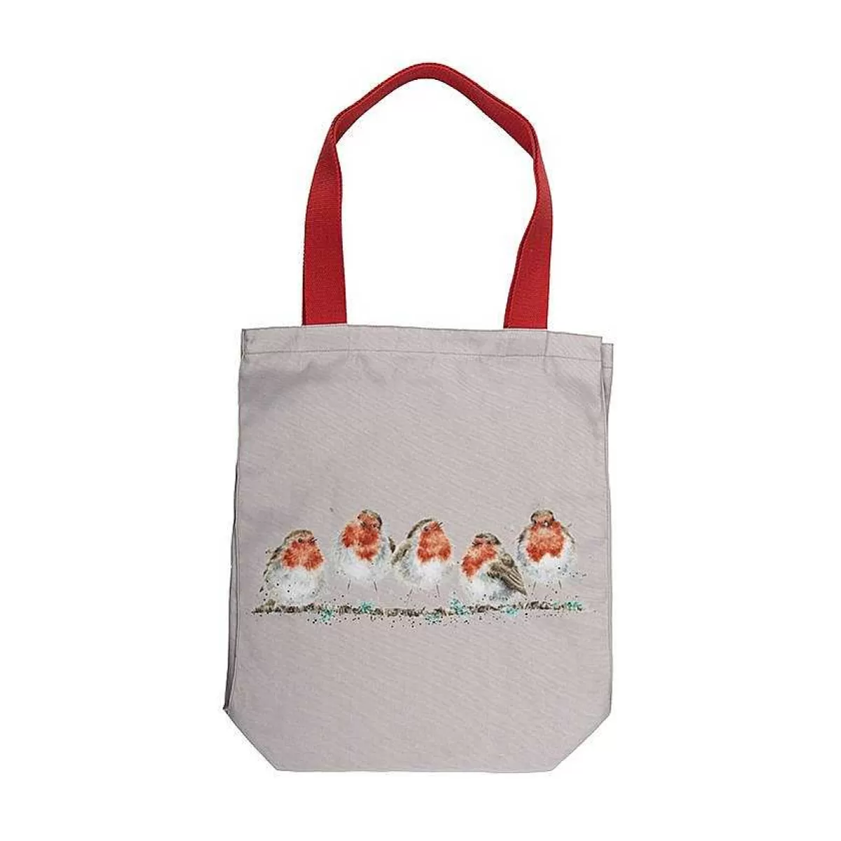 Canvas & Foldable Shopping Bags>Wrendale Designs Jolly Robin' Robin Canvas Bag