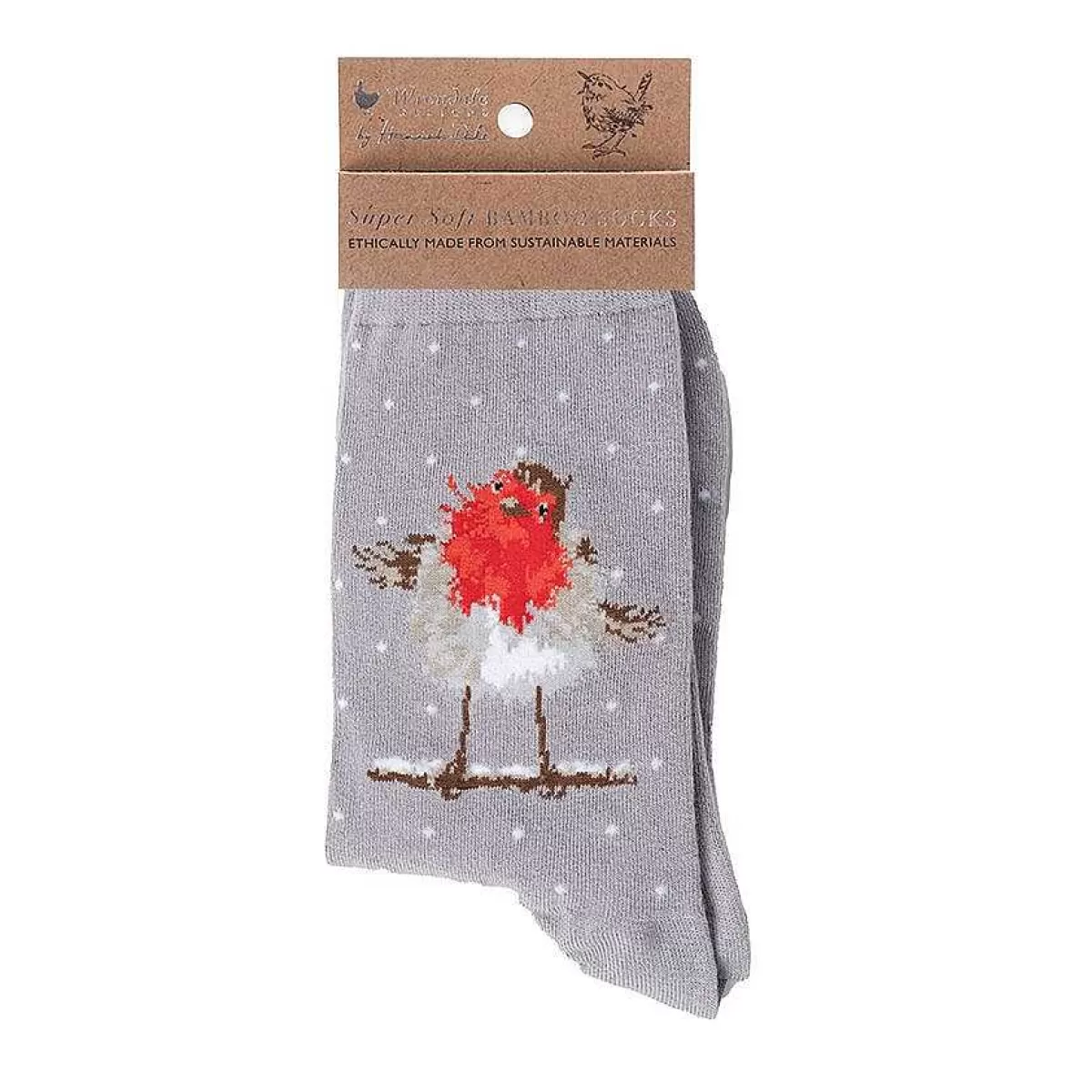 Socks>Wrendale Designs Jolly Robin' Robin Socks