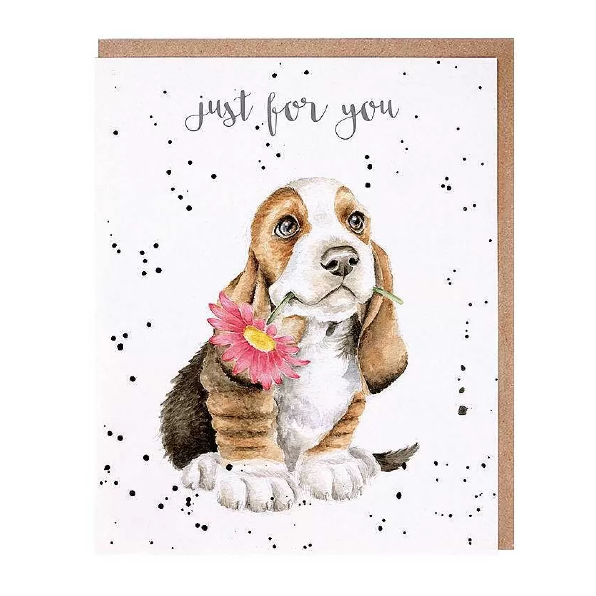 Just To Say>Wrendale Designs Just For You...' Basset Hound Card