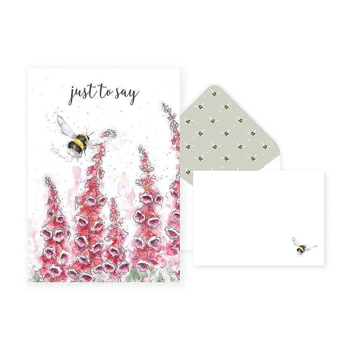 Invitations & Thanks You Packs>Wrendale Designs Just To Say' Bee Notelet Set