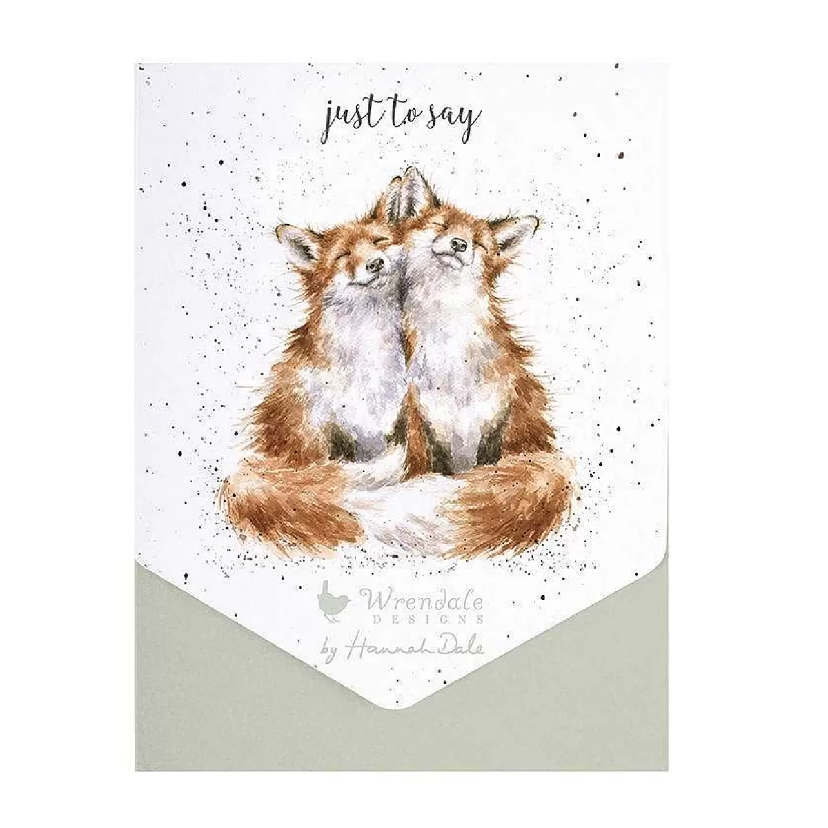 Invitations & Thanks You Packs>Wrendale Designs Just To Say' Fox Notelet Set