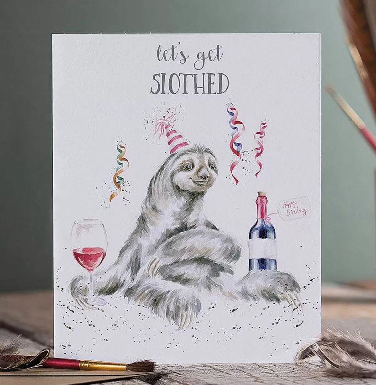 Birthday>Wrendale Designs Let'S Get Slothed' Sloth Birthday Card