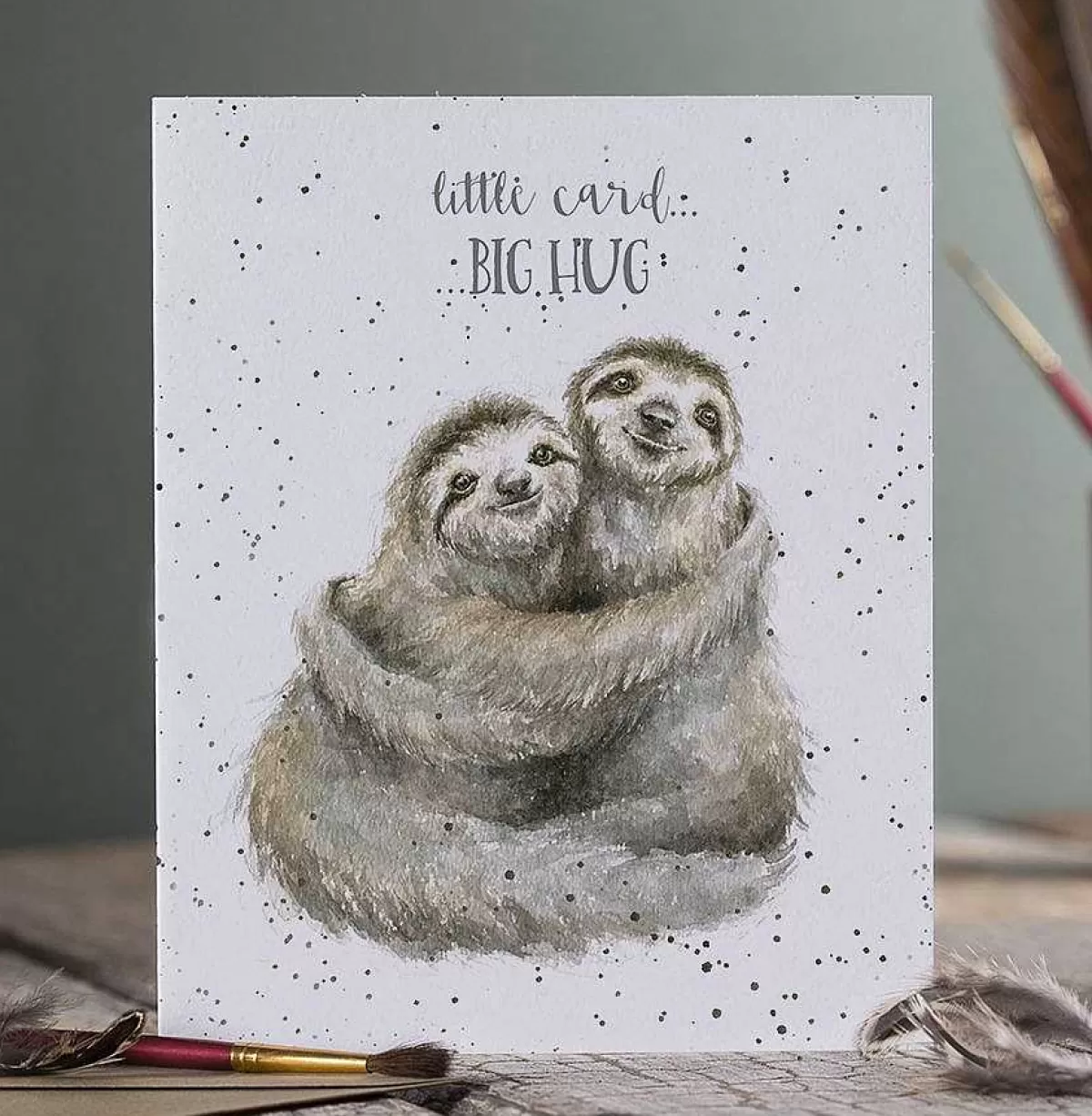 Friendship>Wrendale Designs Little Card Big Hug' Sloth Card