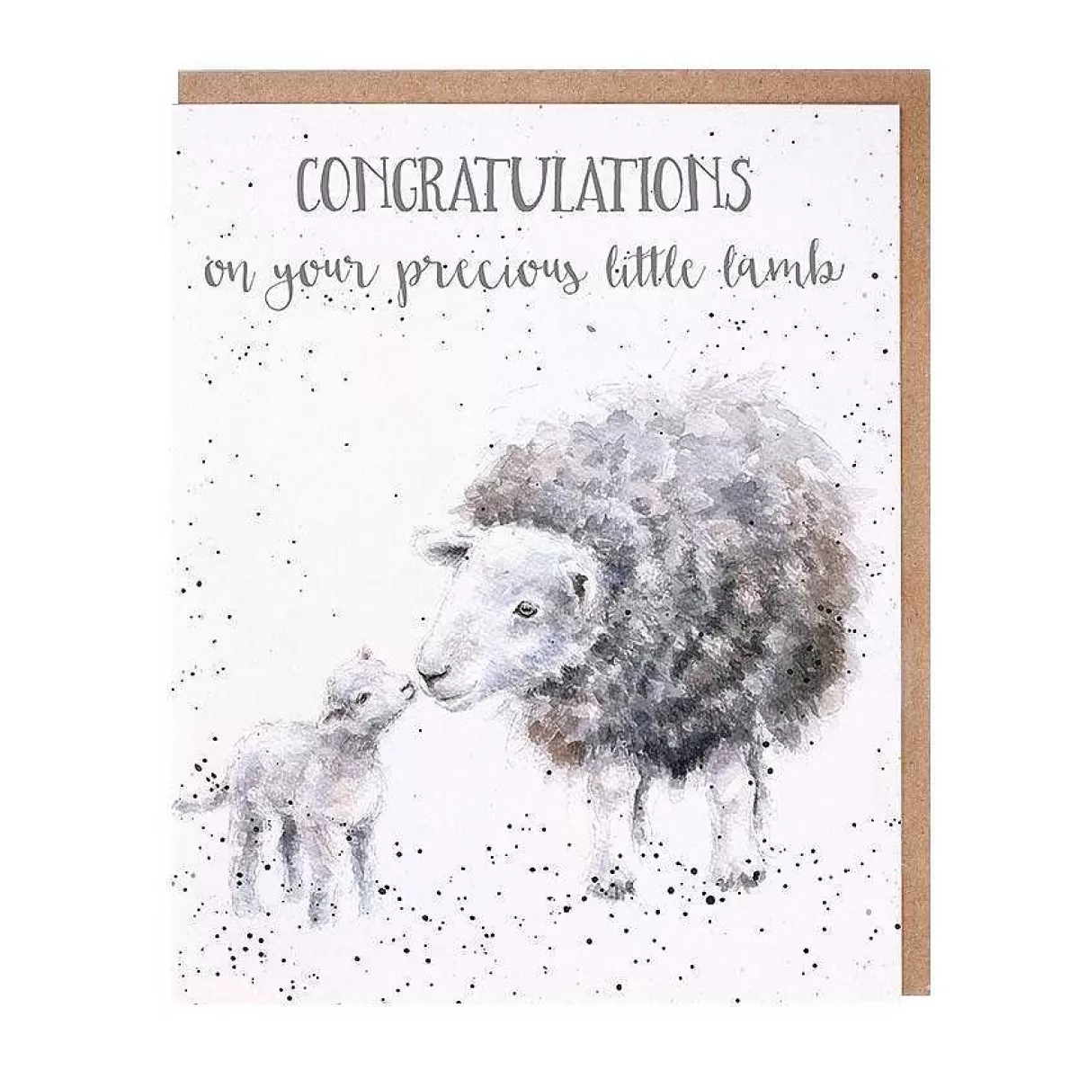 New Baby>Wrendale Designs Little Lamb' Lamb New Baby Card