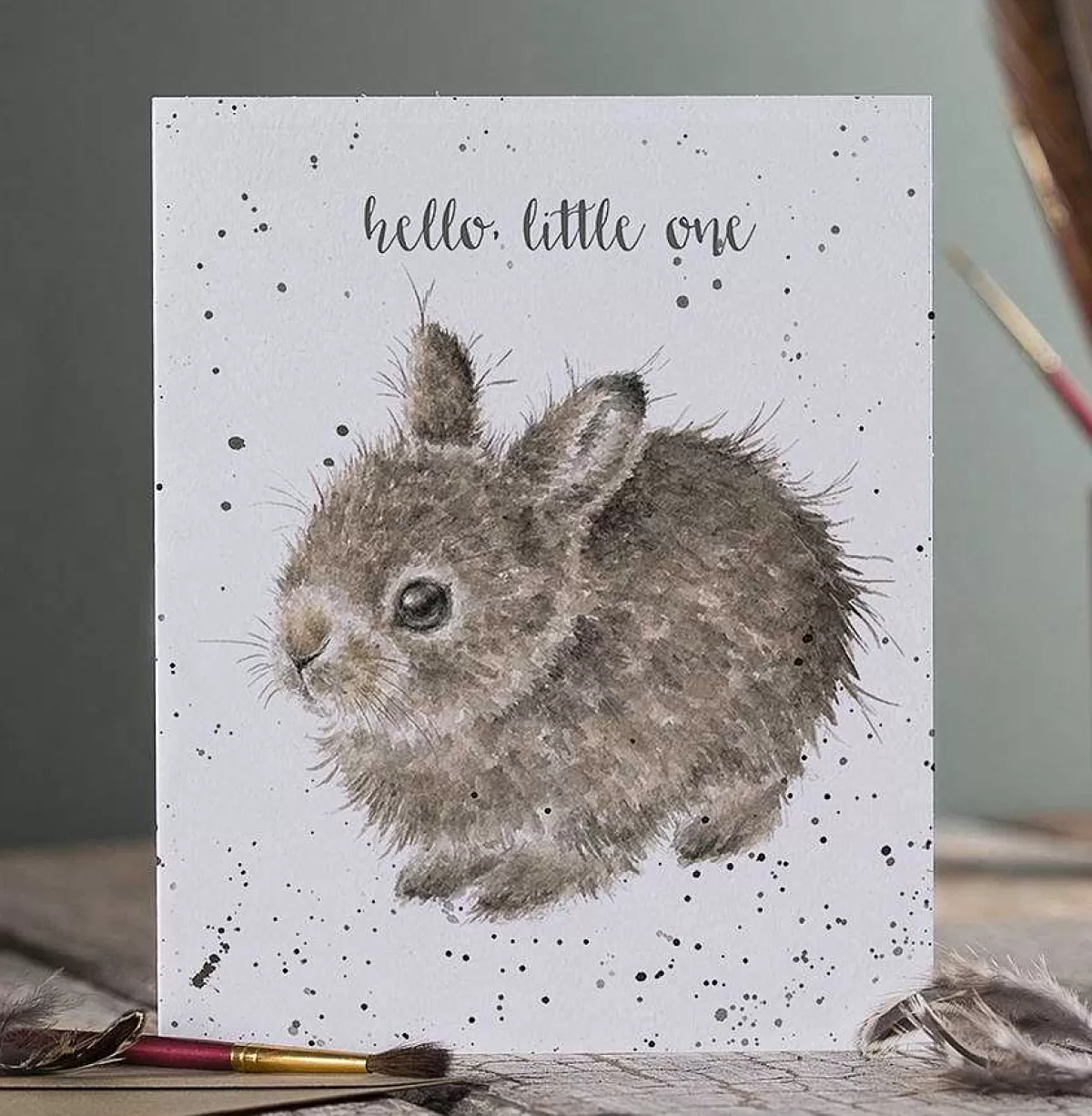 New Baby>Wrendale Designs Little Leveret' Hare New Baby Card