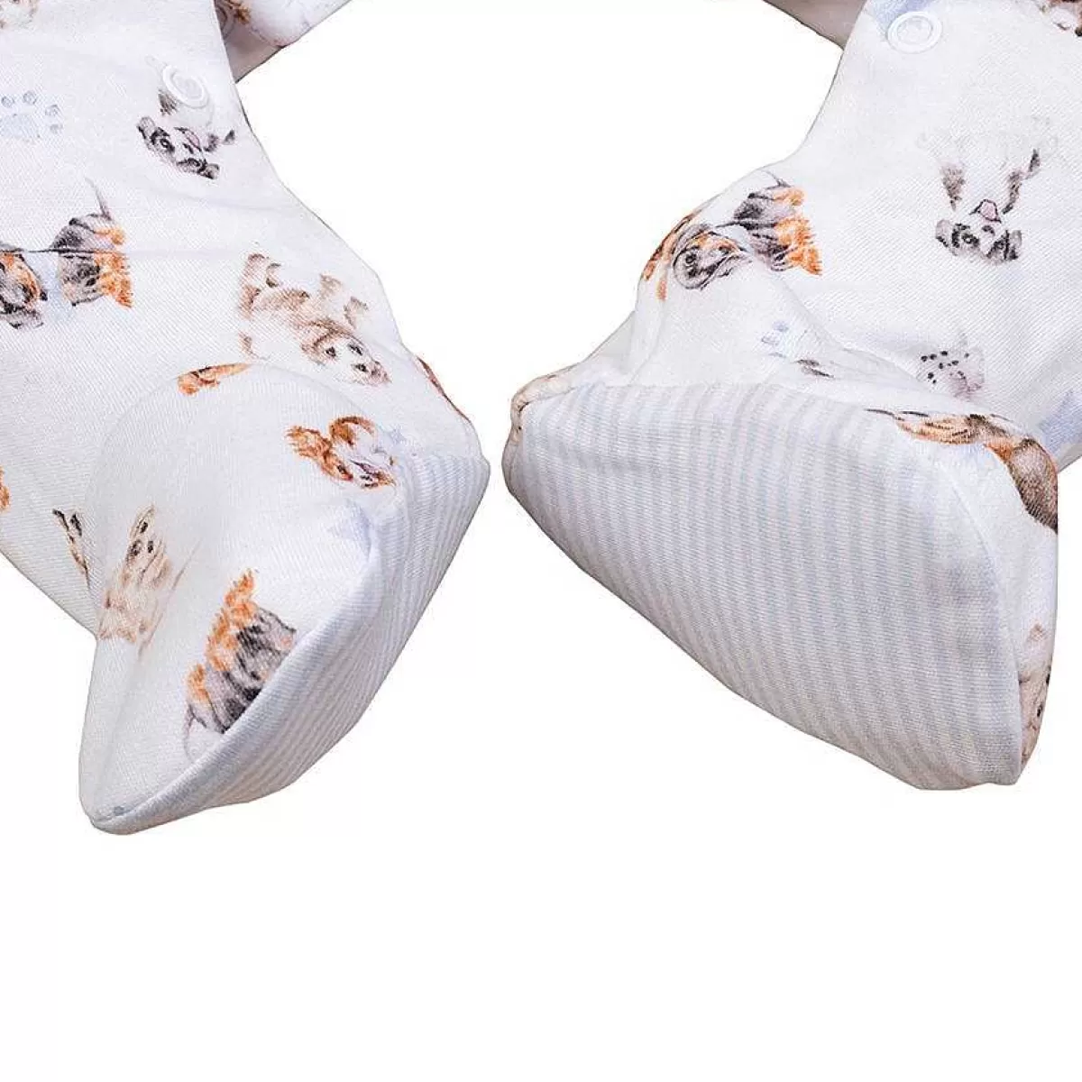 New Baby>Wrendale Designs Little Paws' Dog Patterned Sleepsuit