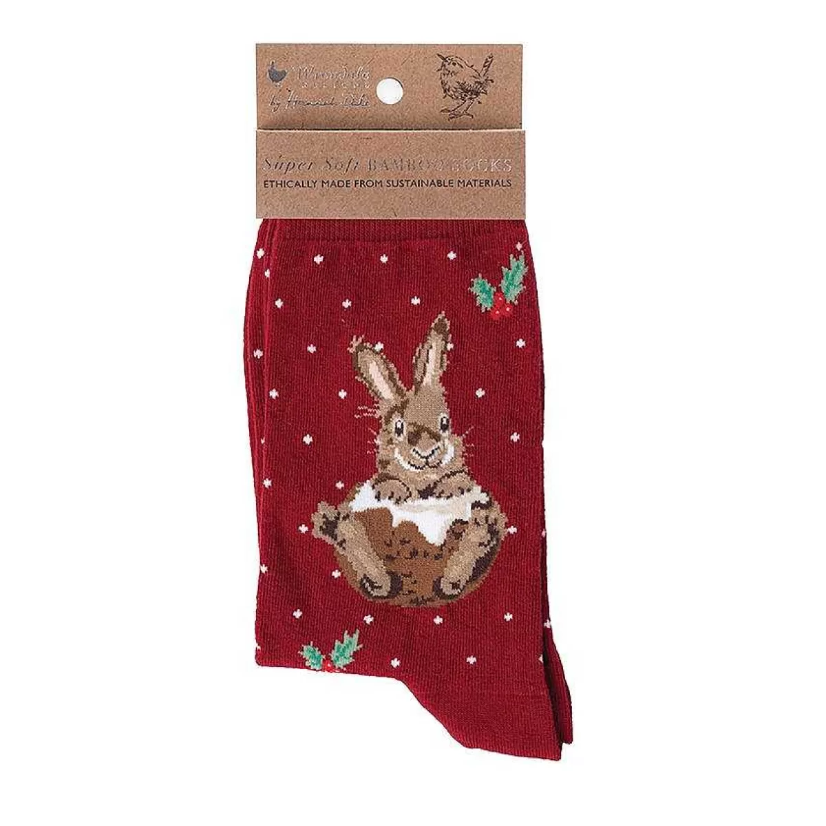 Socks>Wrendale Designs Little Pudding' Rabbit Socks